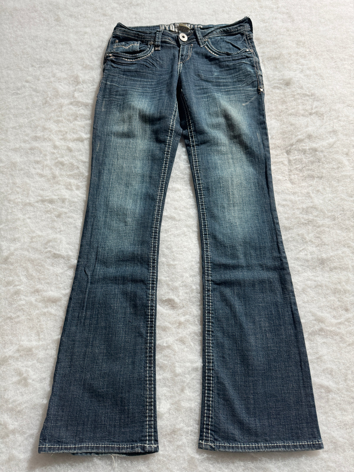 Boot Cut Low Waist Jeans Blau, Foto 1 von 4