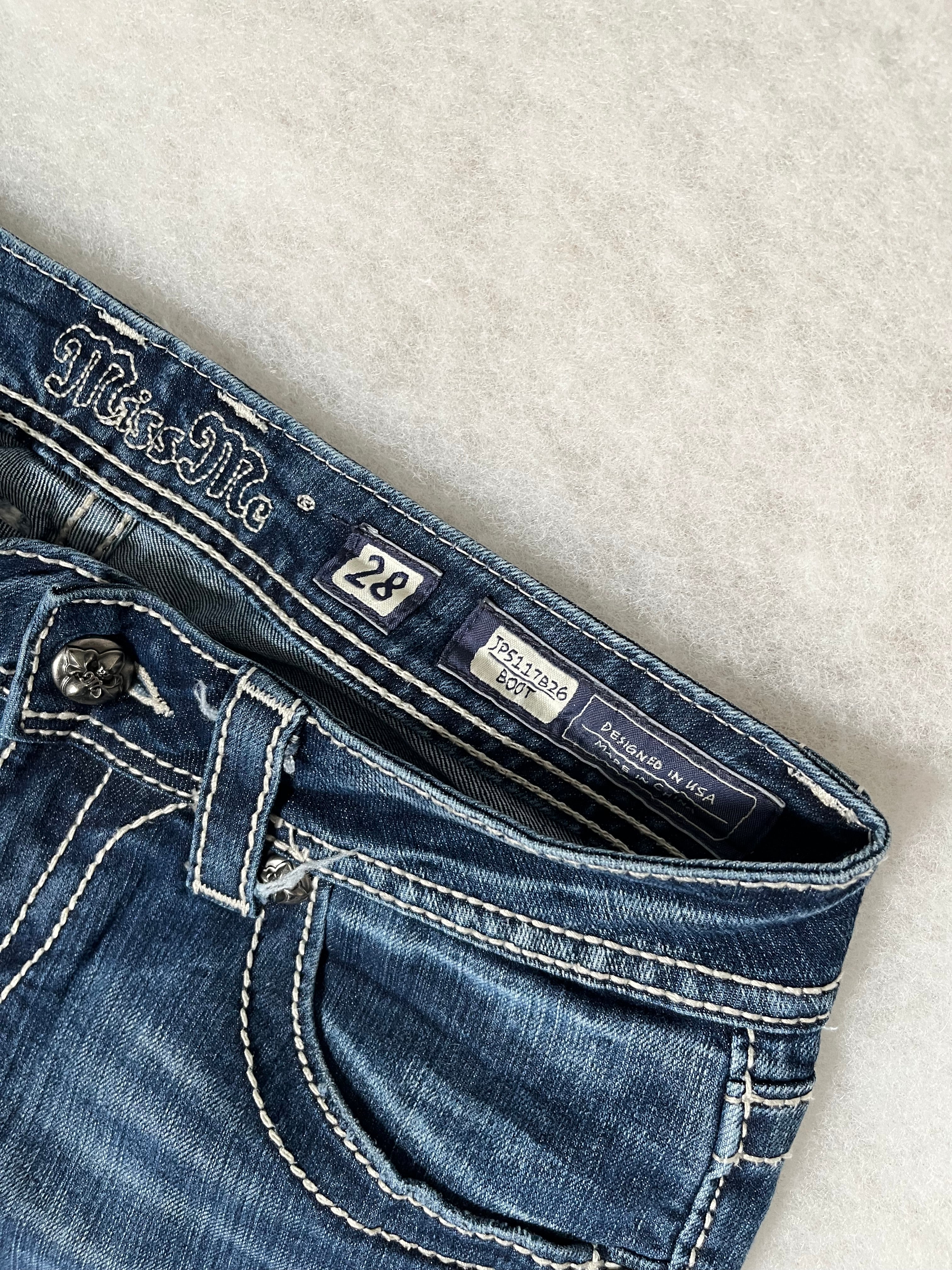 Miss Me Boot Cut Low Waist Jeans 28