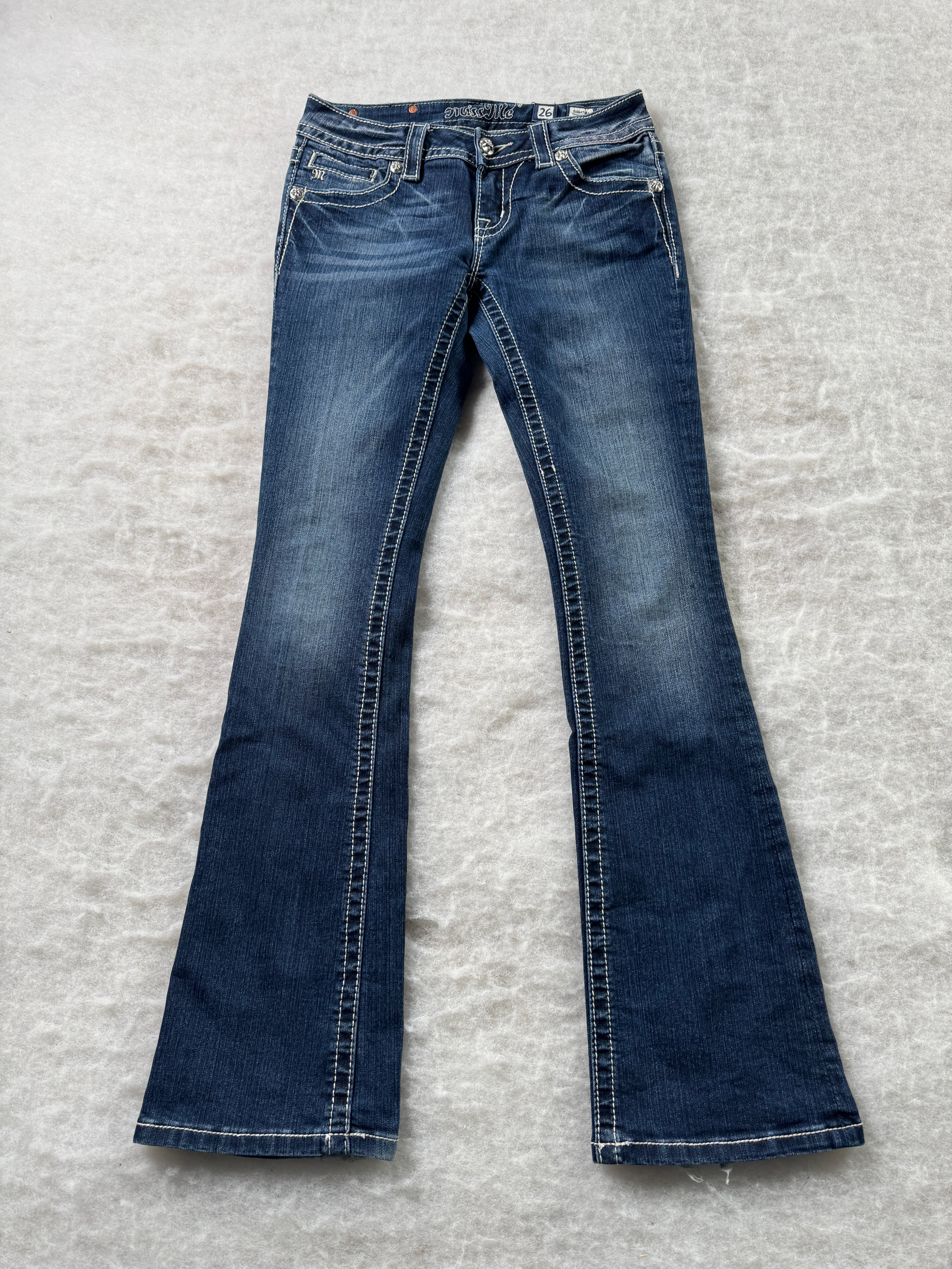 Miss Me Boot Cut Low Waist Jeans 26