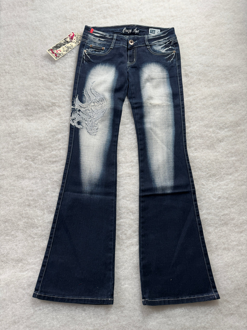 Crazy Age Boot Cut Low Waist Jeans 28