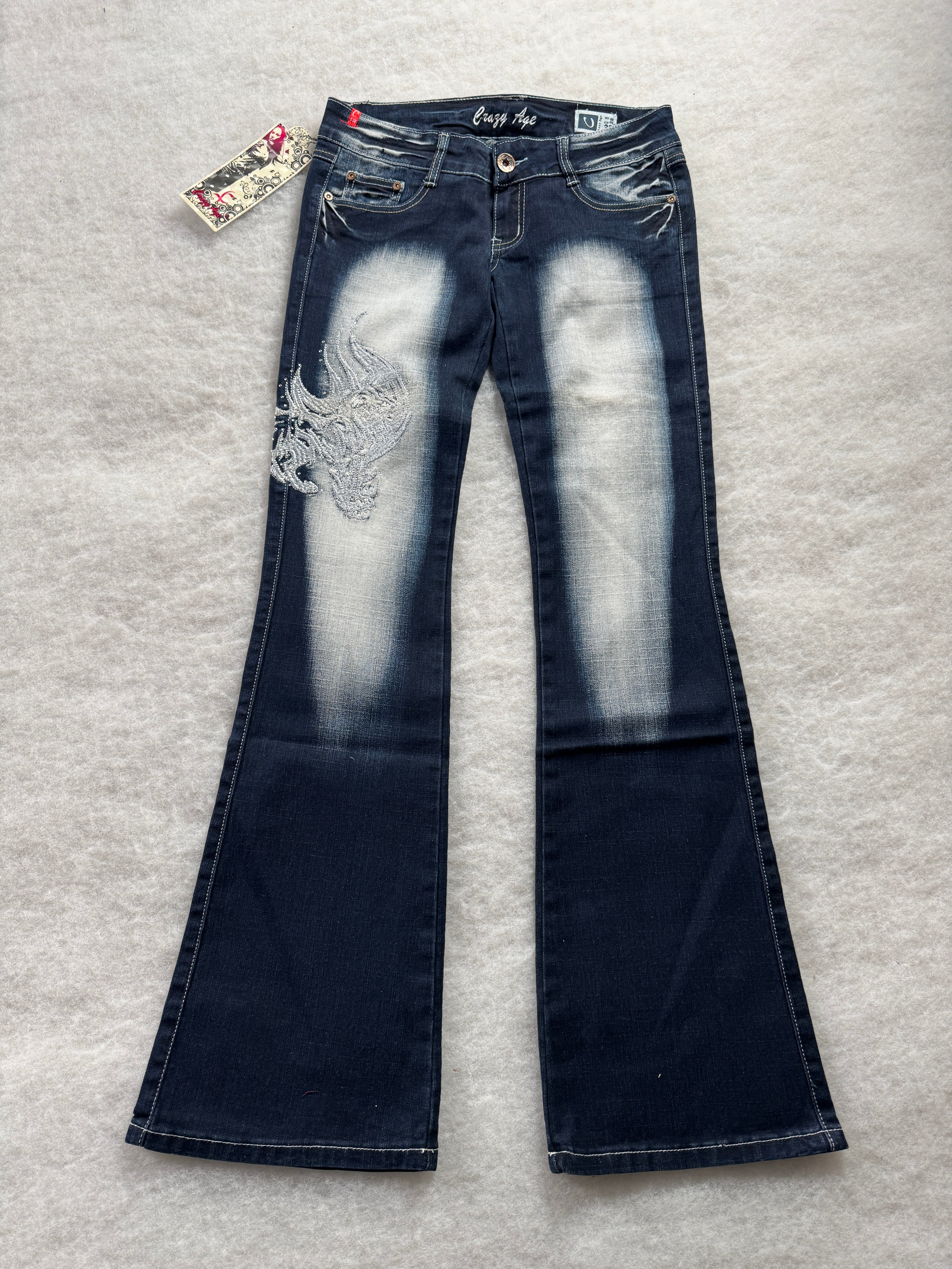 Crazy Age Boot Cut Low Waist Jeans 28