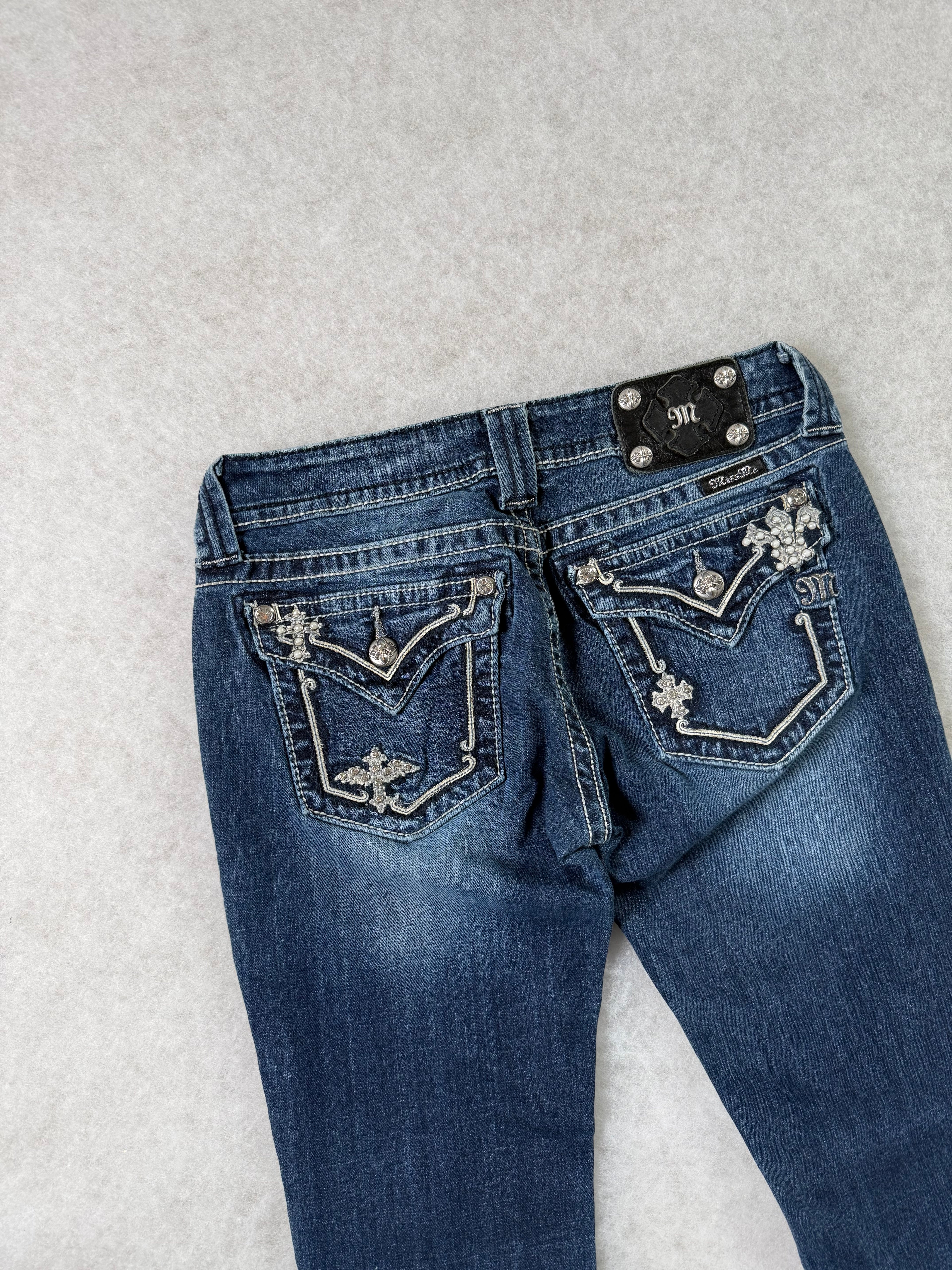 Miss Me Boot Cut Low Waist Jeans 28