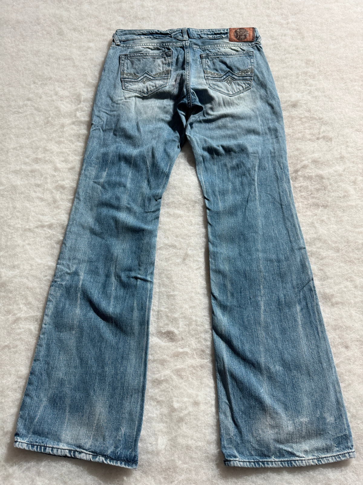 Boot Cut Low Waist Jeans Blau, Foto 2 von 4