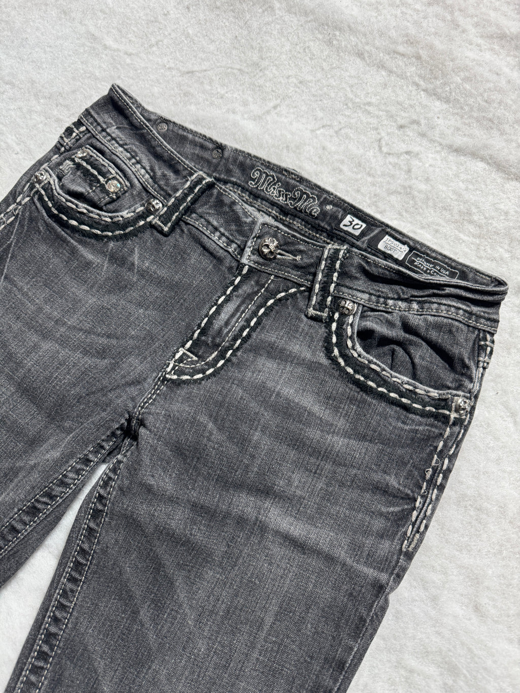 Miss Me Boot Cut Low Waist Jeans 30