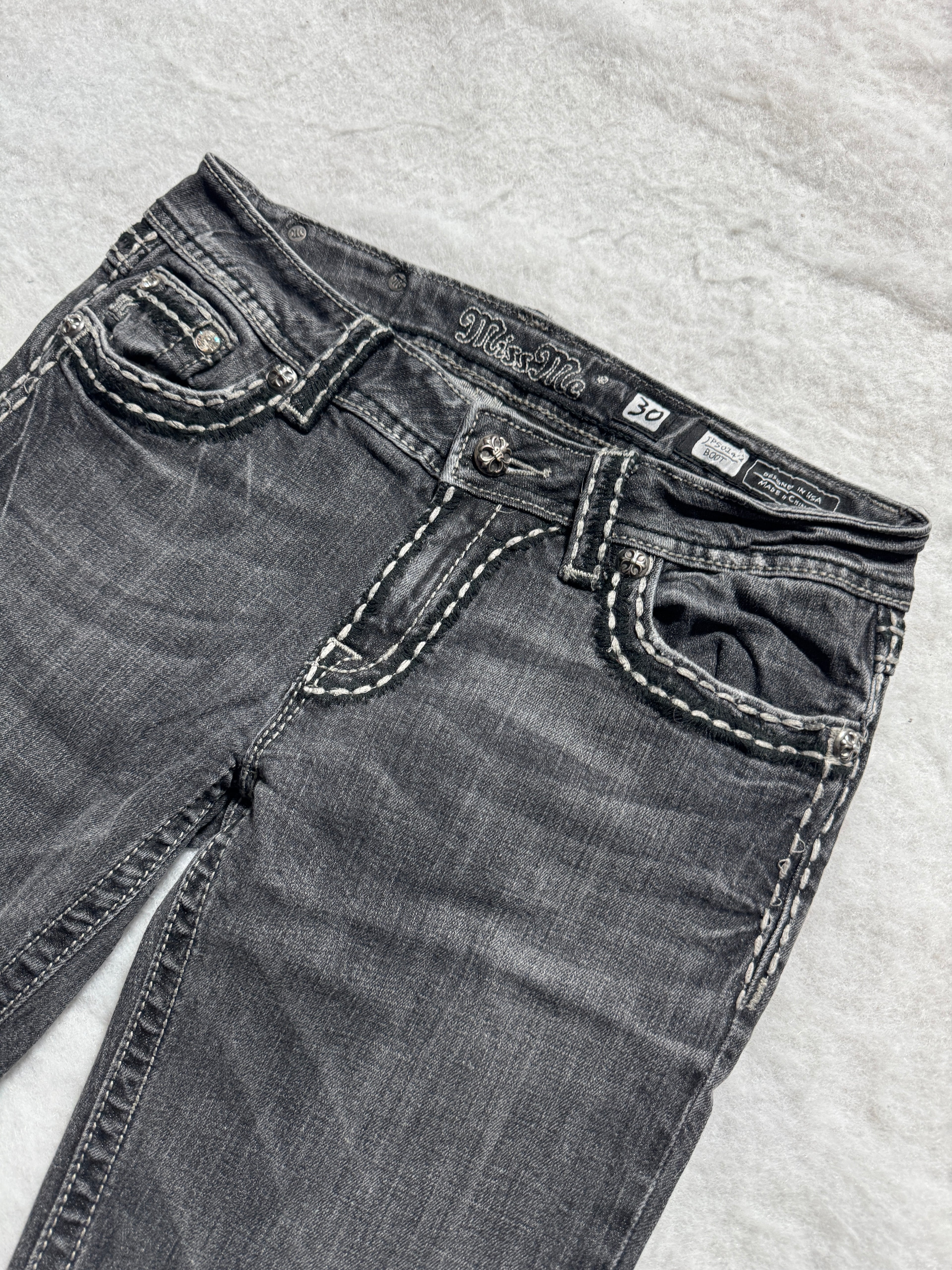 Miss Me Boot Cut Low Waist Jeans 30