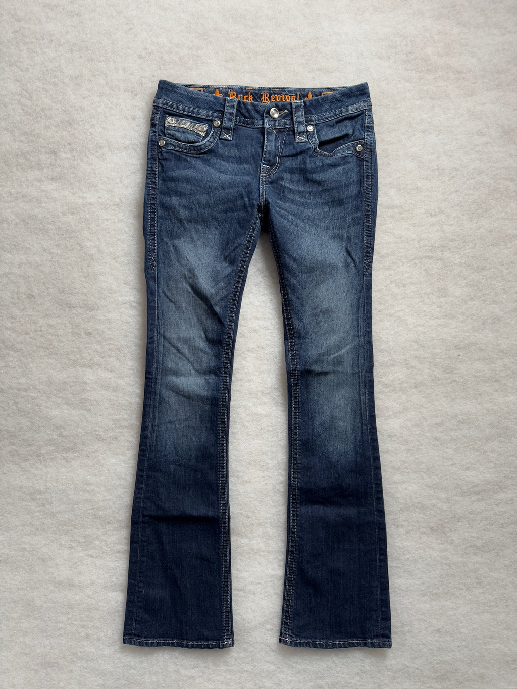 Rock Revival Boot Cut Low Waist Jeans 26