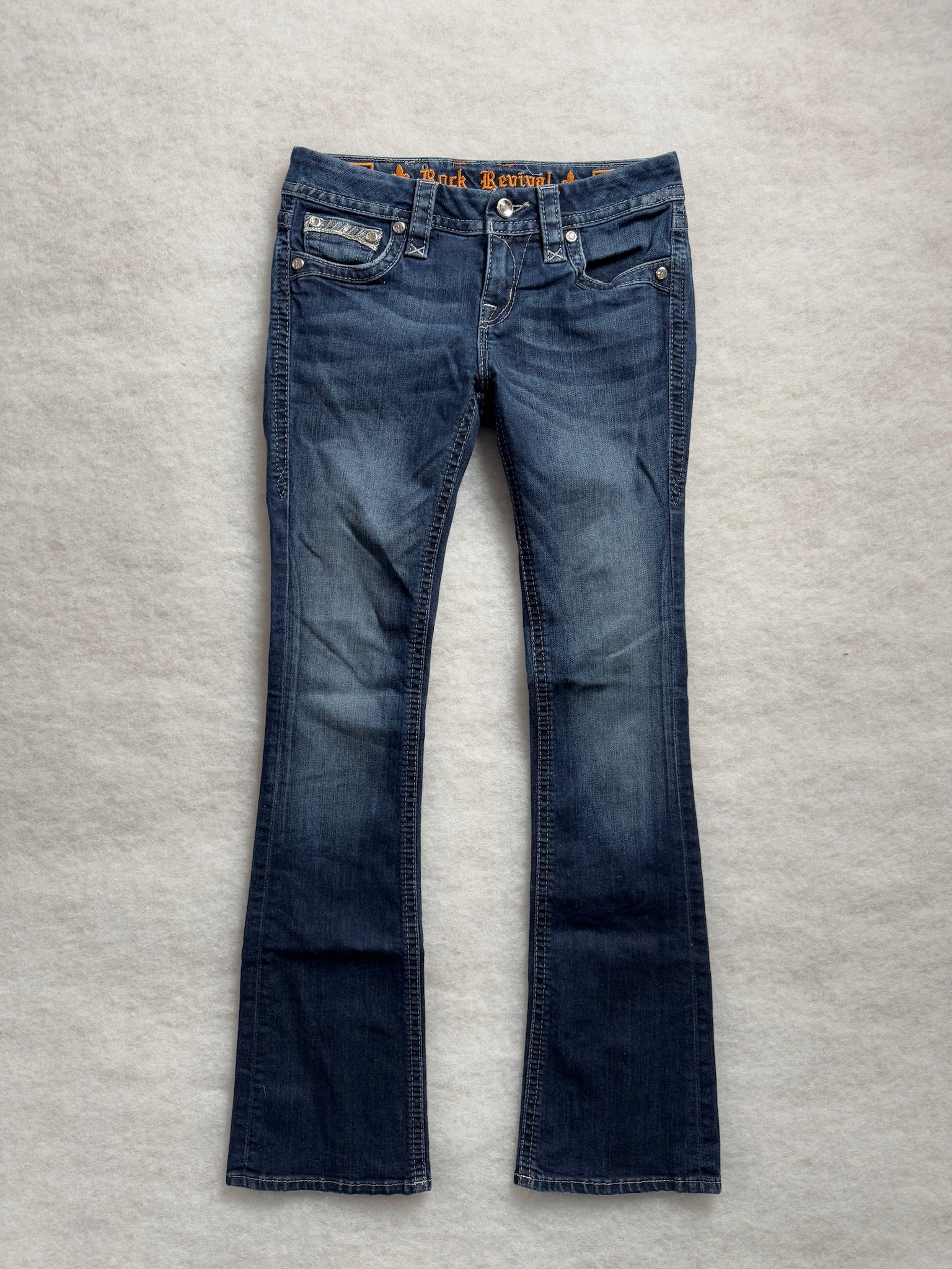 Rock Revival Boot Cut Low Waist Jeans 26