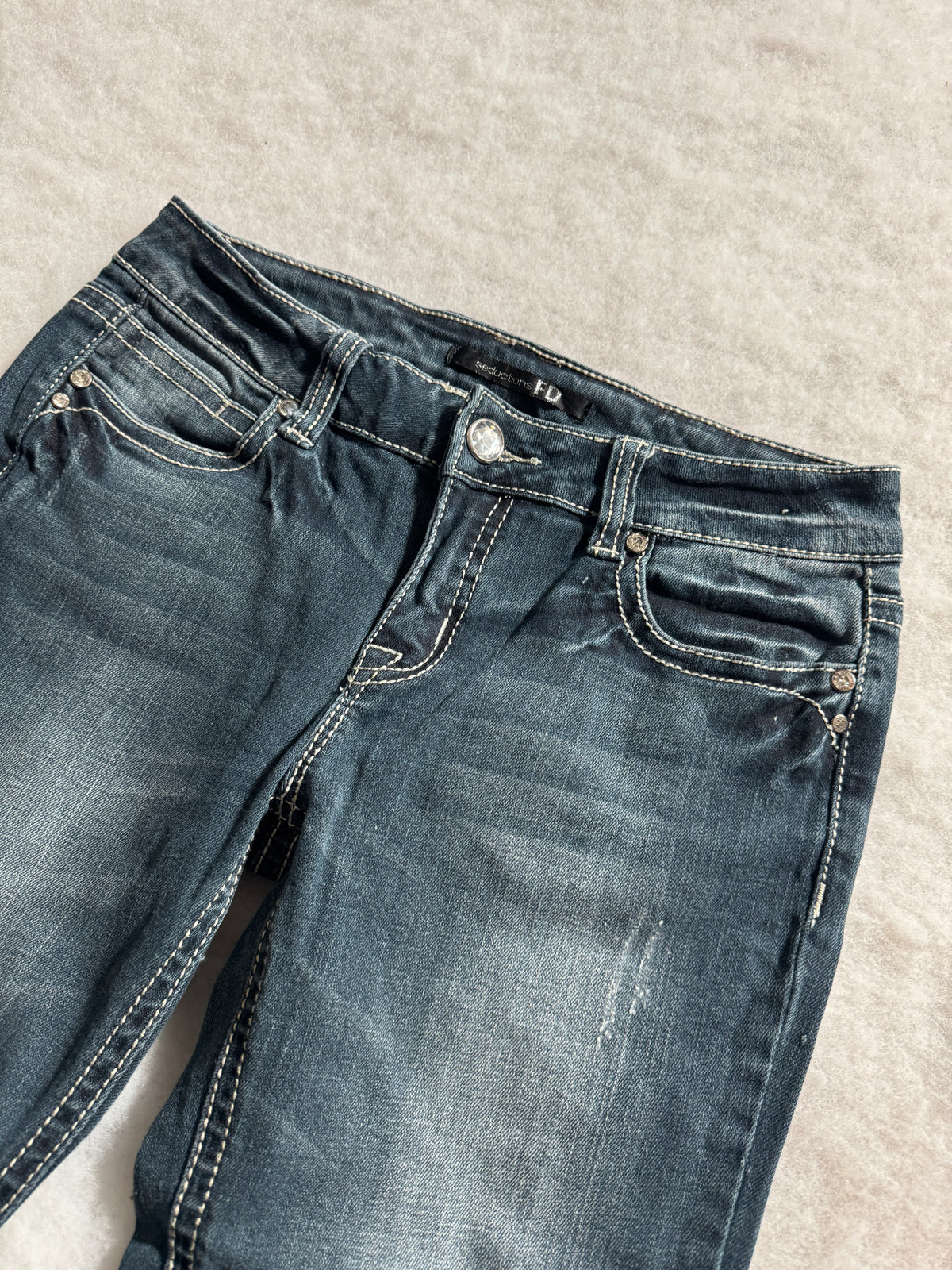Boot Cut Low Waist Jeans Blau, Foto 4 von 4