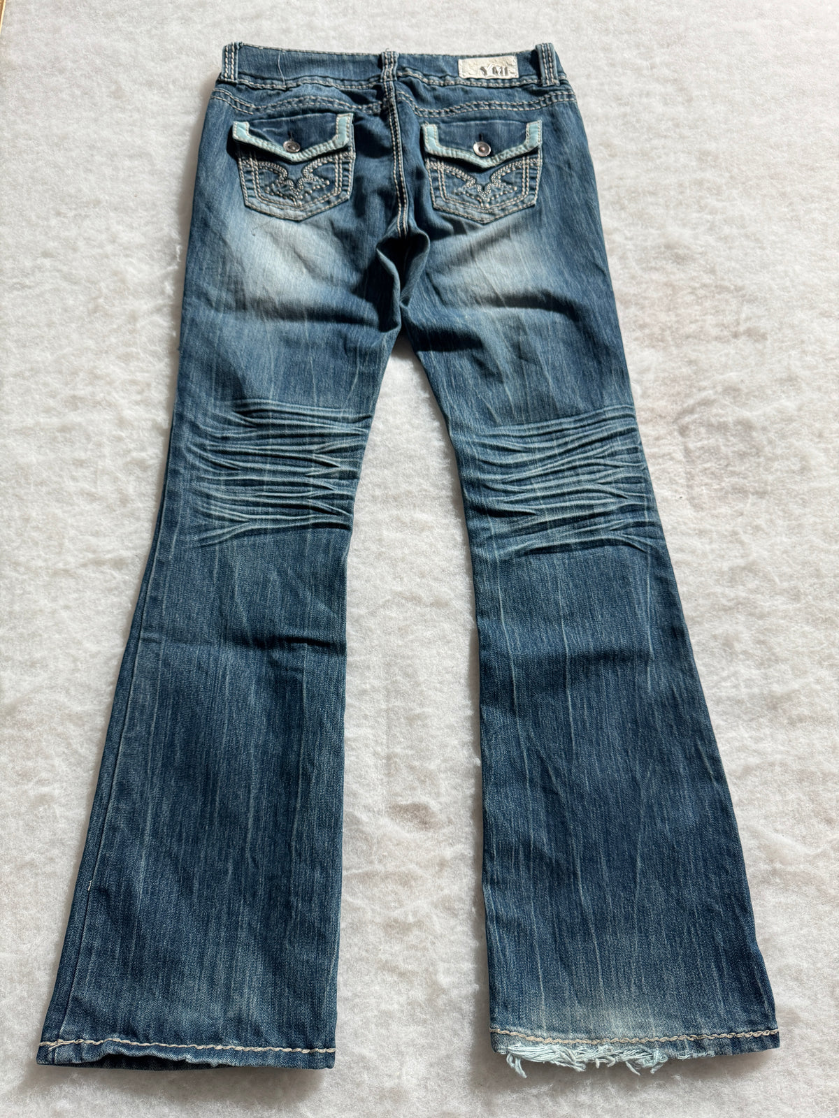 Boot Cut Low Waist Jeans Blau, Foto 2 von 4