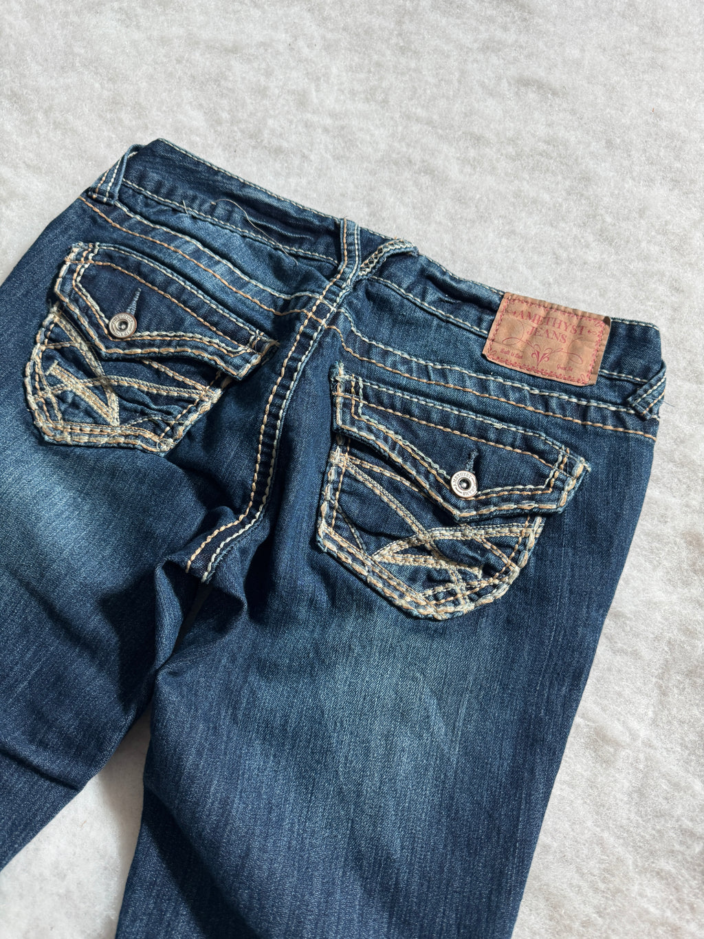 Boot Cut Low Waist Jeans Blau, Foto 3 von 4