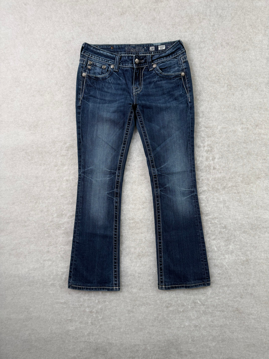 Miss Me Boot Cut Low Waist Jeans 28