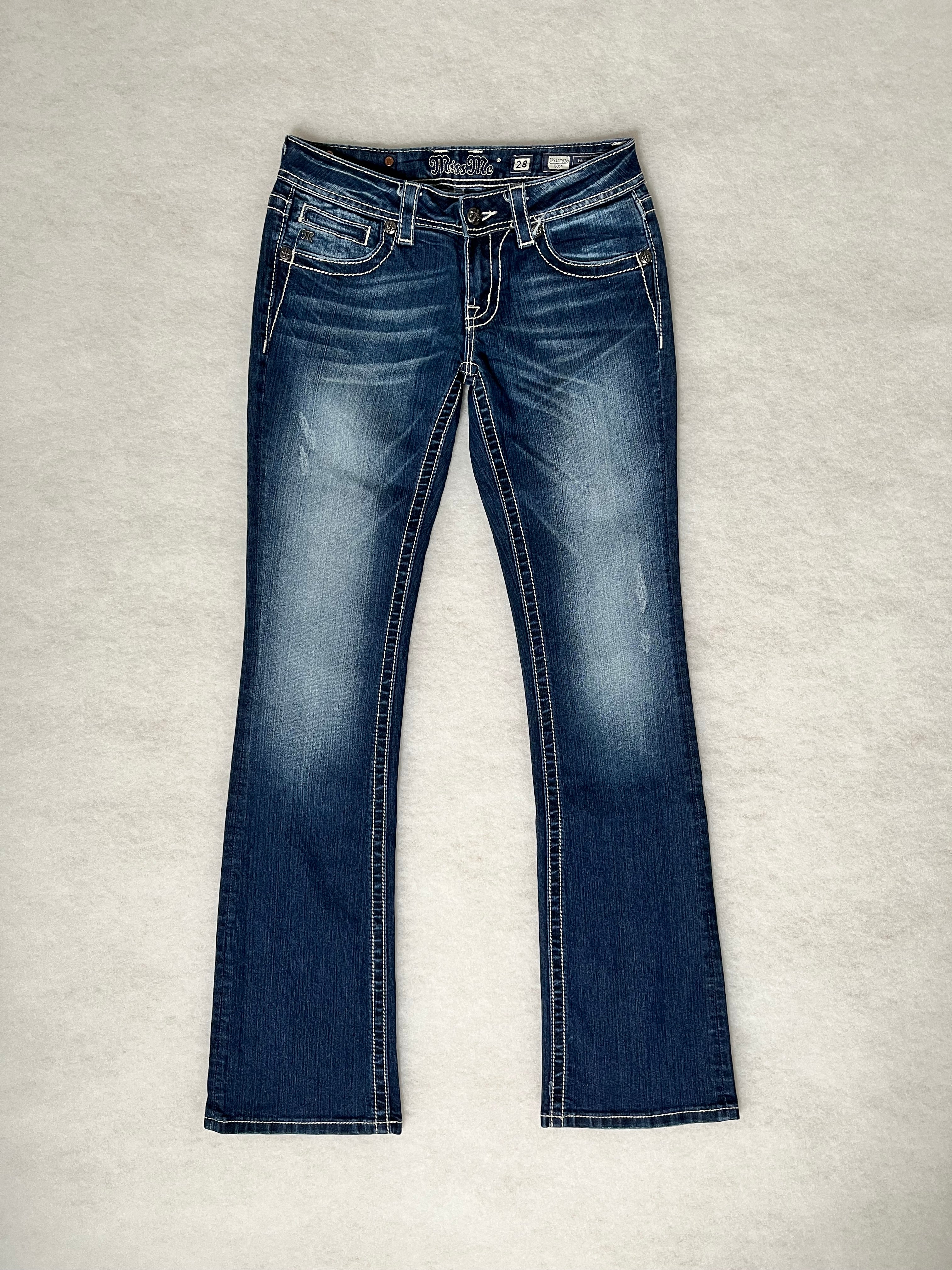 Miss Me Boot Cut Low Waist Jeans 28