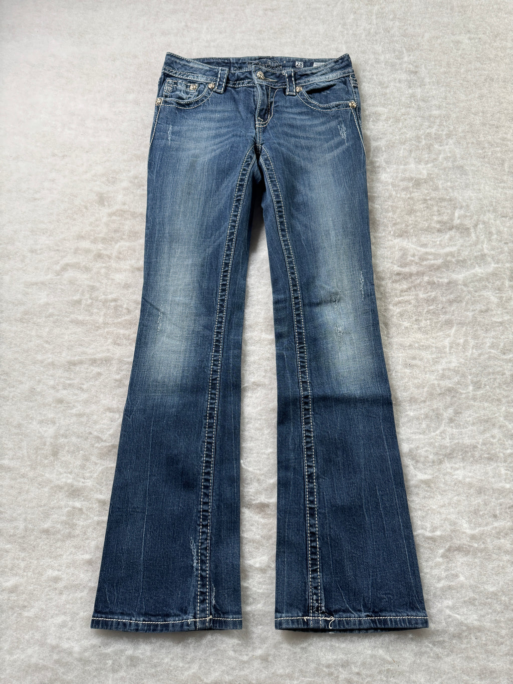 Miss Me Boot Cut Low Waist Jeans 28