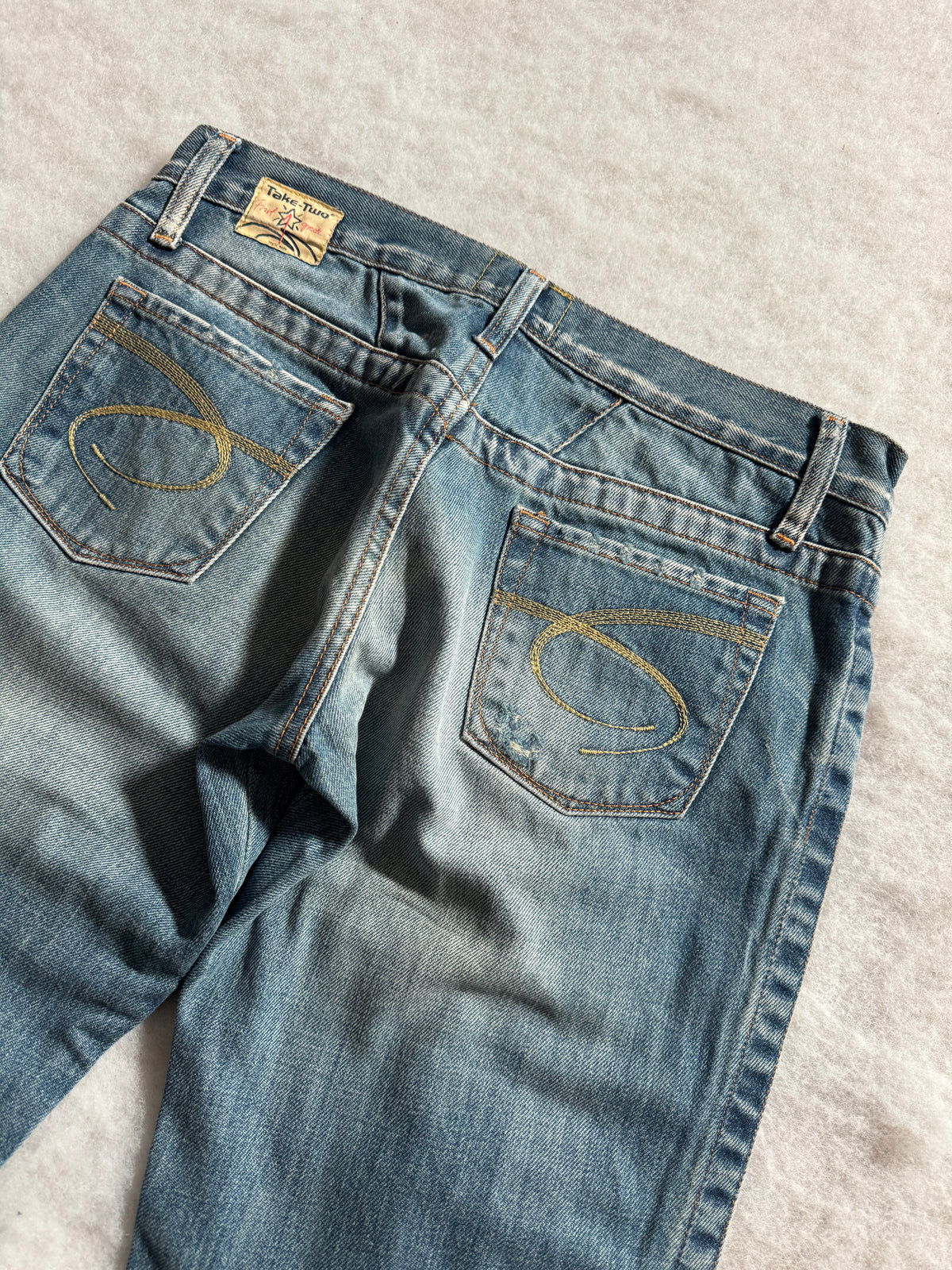 Boot Cut Low Waist Jeans Blau, Foto 4 von 4