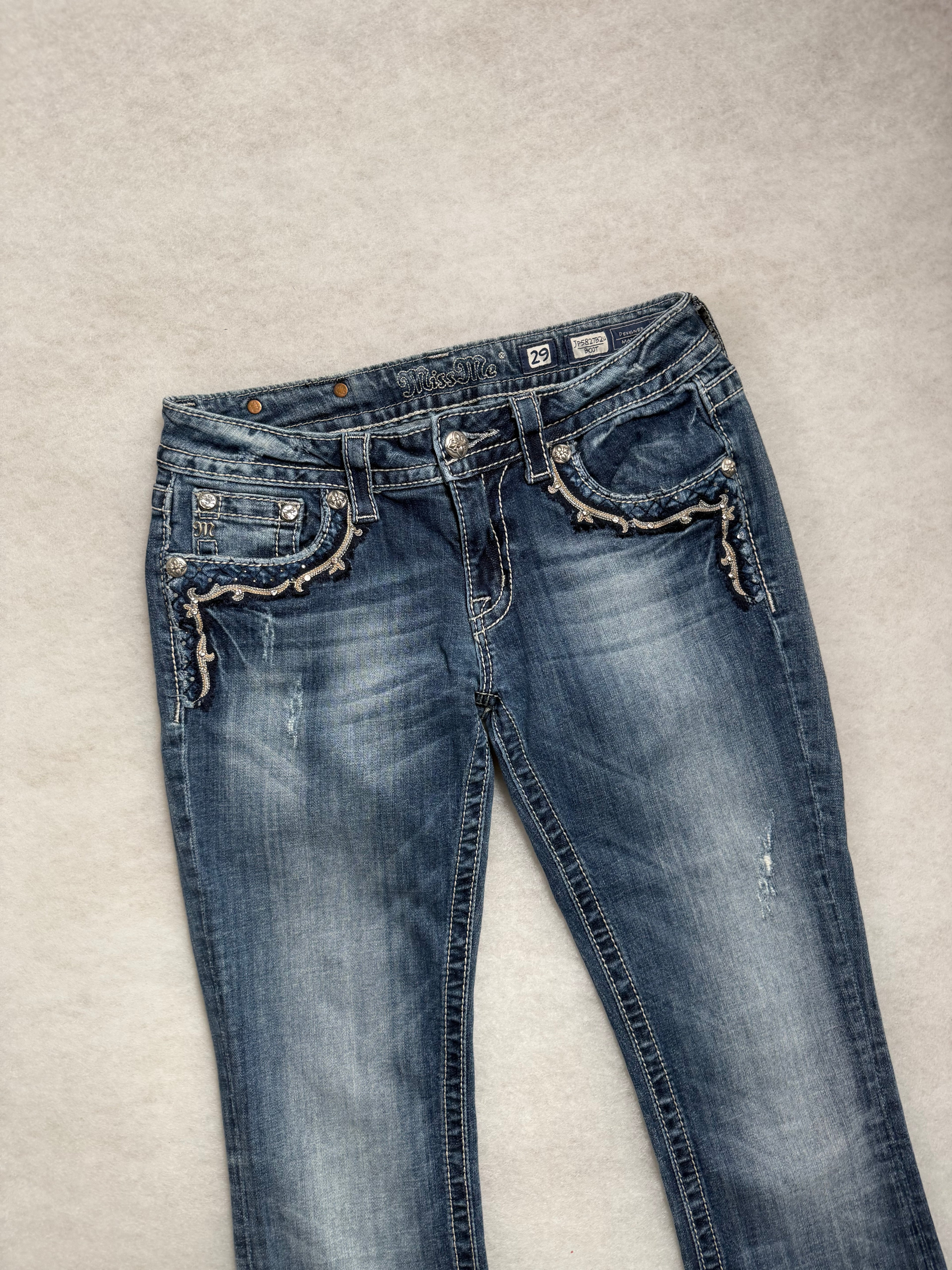Miss Me Boot Cut Low Waist Jeans 29