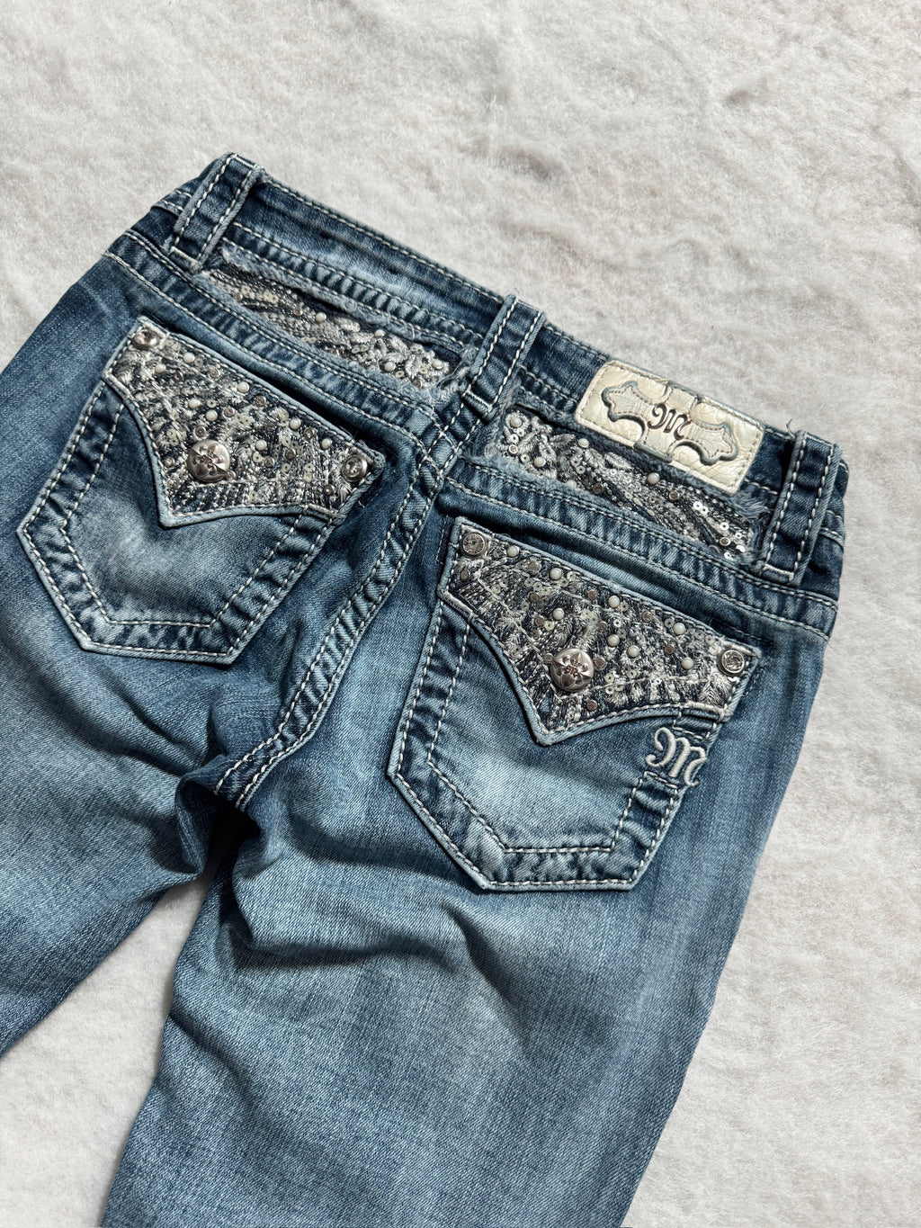 Miss Me Boot Cut Low Waist Jeans 24