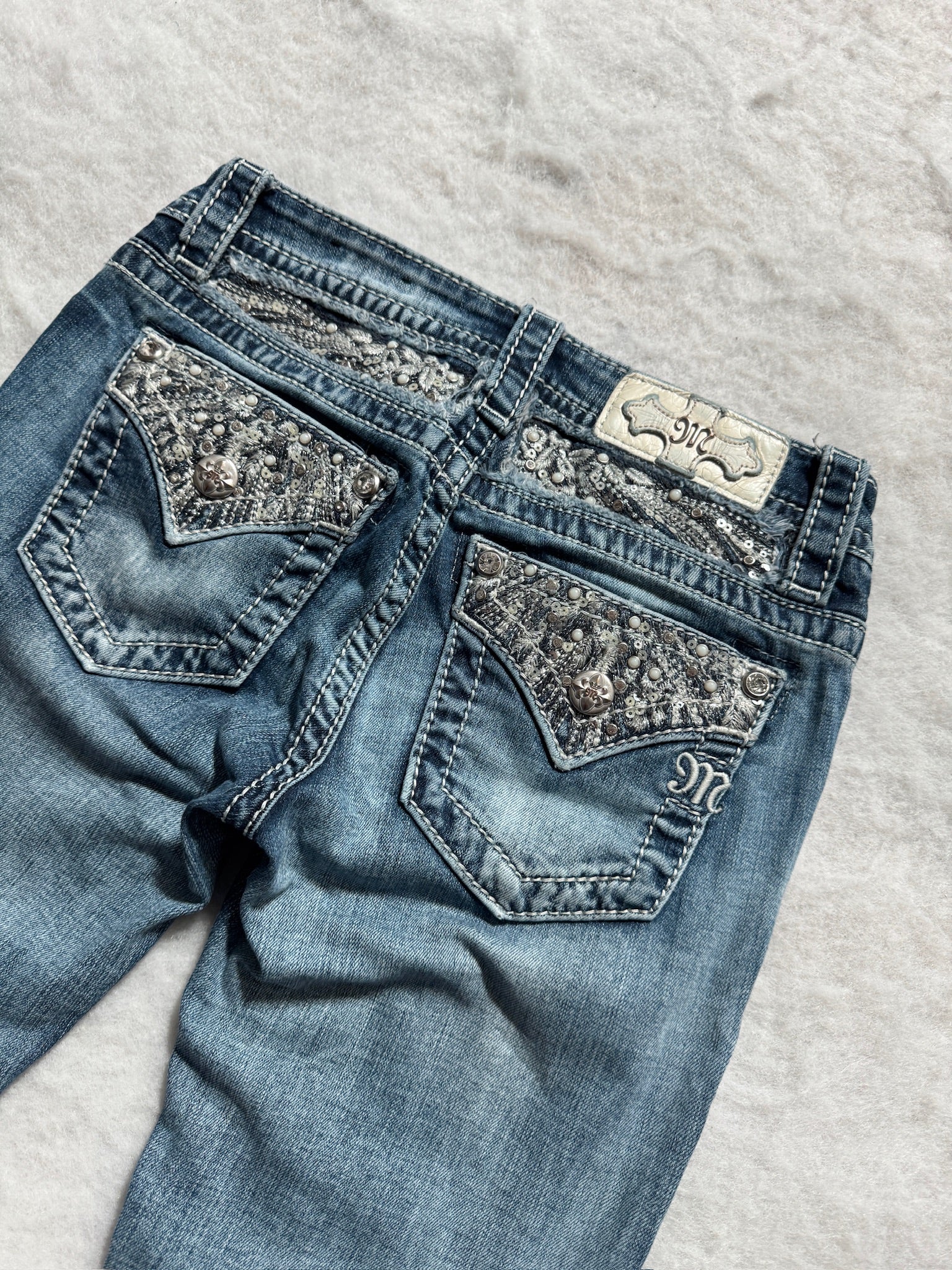 Miss Me Boot Cut Low Waist Jeans 24