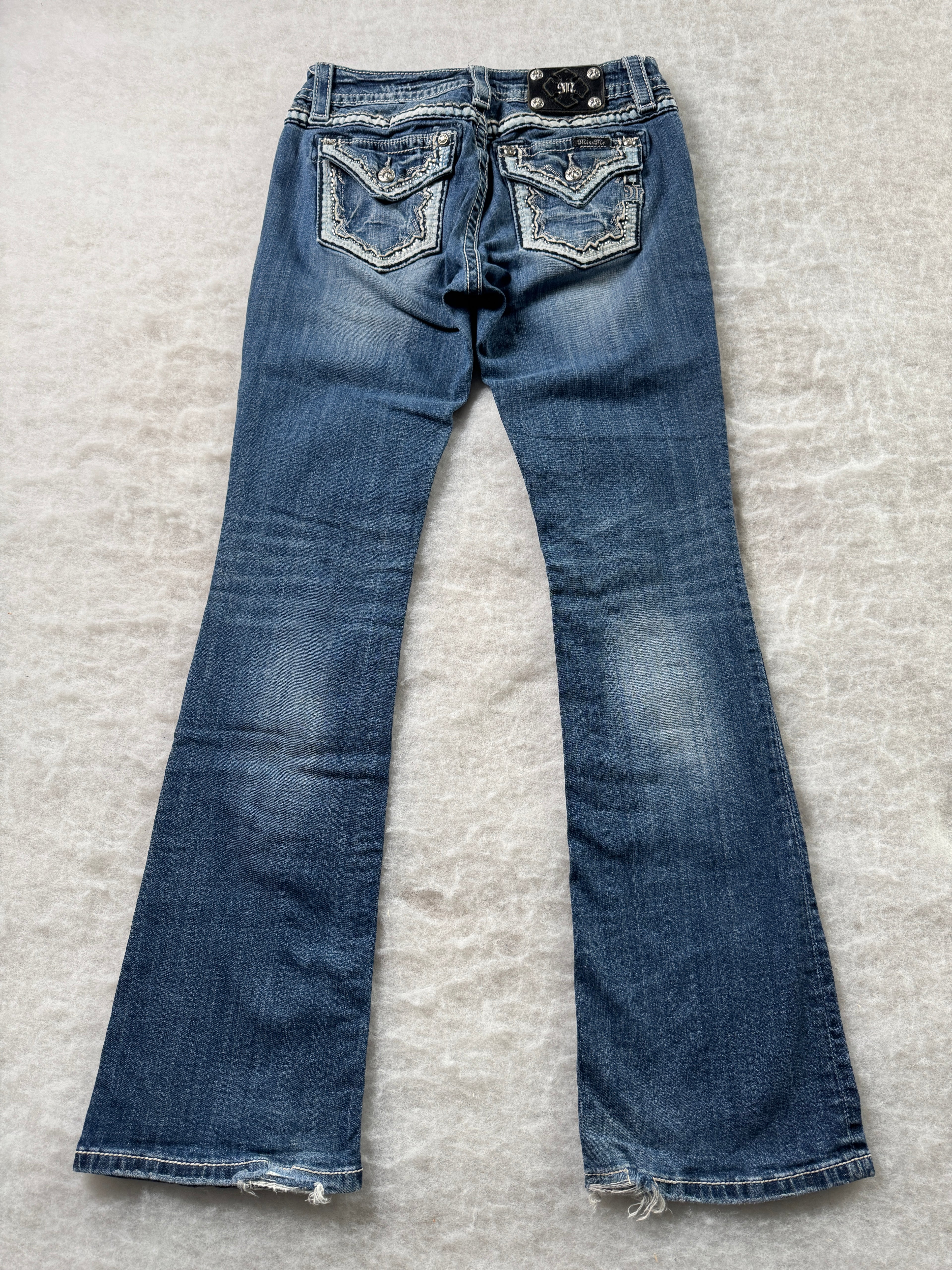 Miss Me Boot Cut Low Waist Jeans 28