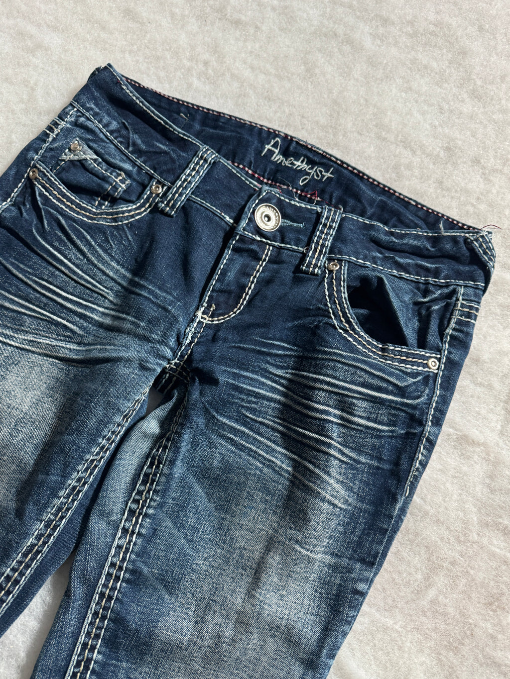 Boot Cut Low Waist Jeans Blau, Foto 4 von 4