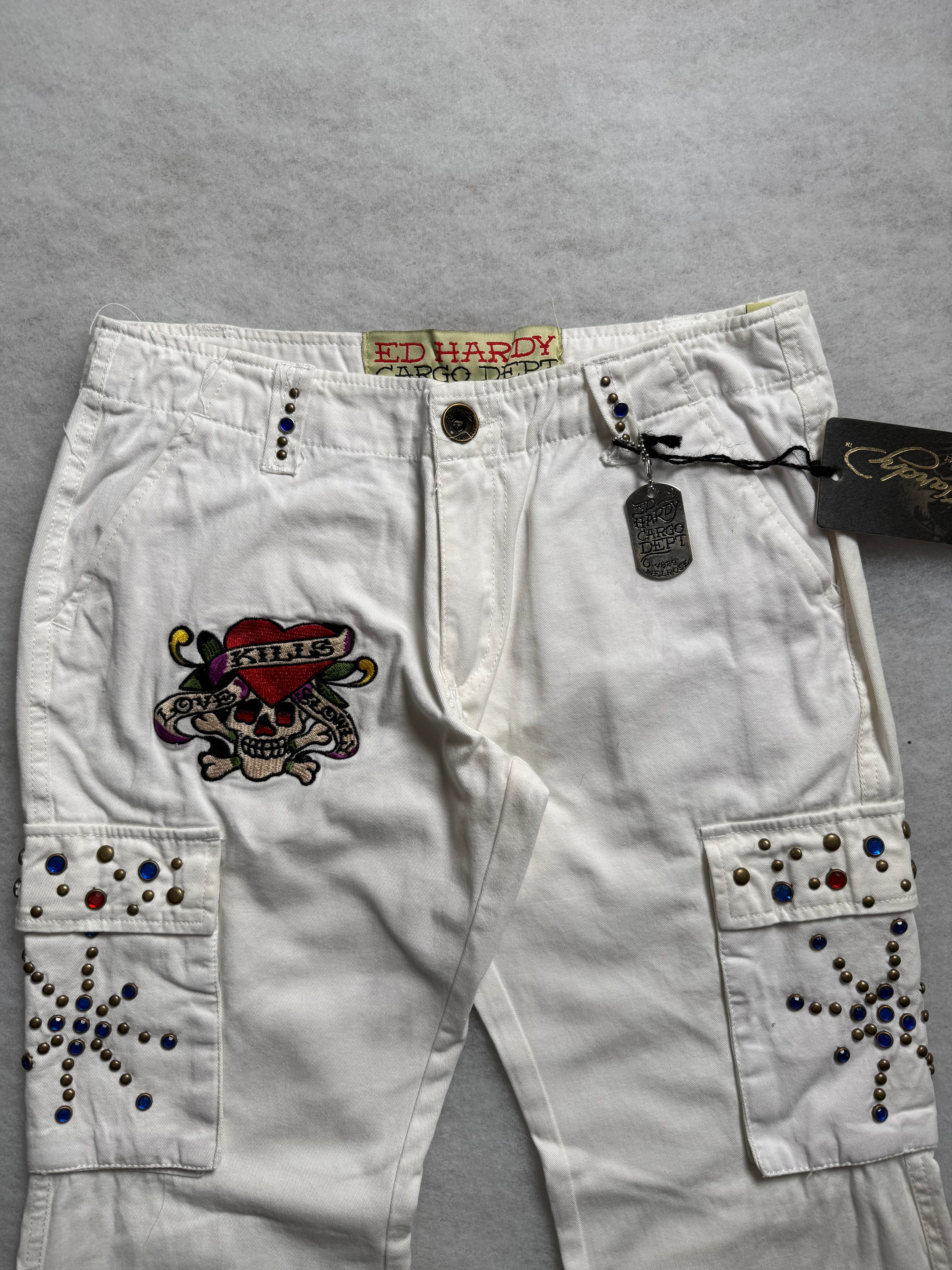 Ed Hardy Boot Cut Cargo Pants 26