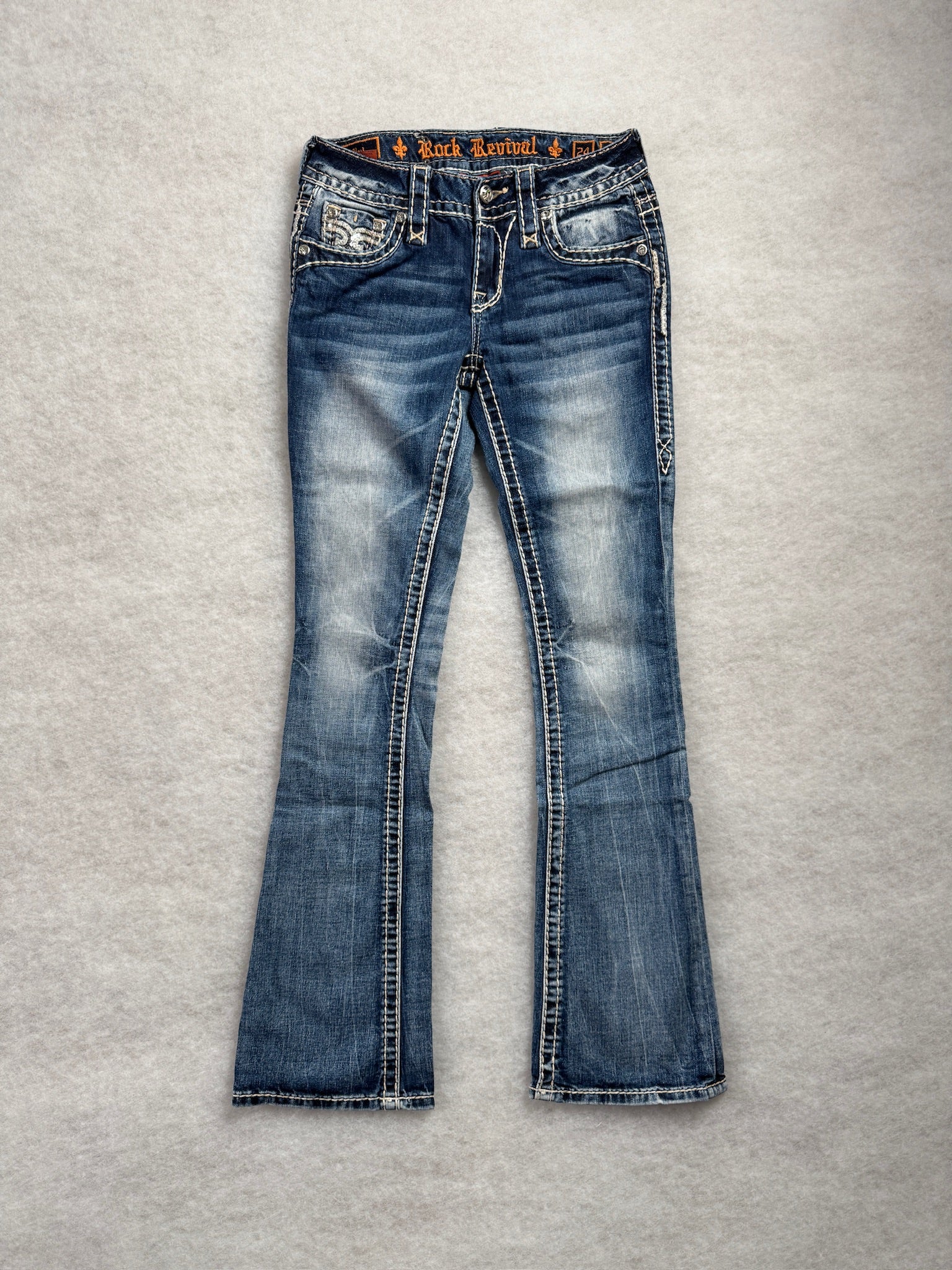 Rock Revival Boot Cut Low Waist Jeans 24