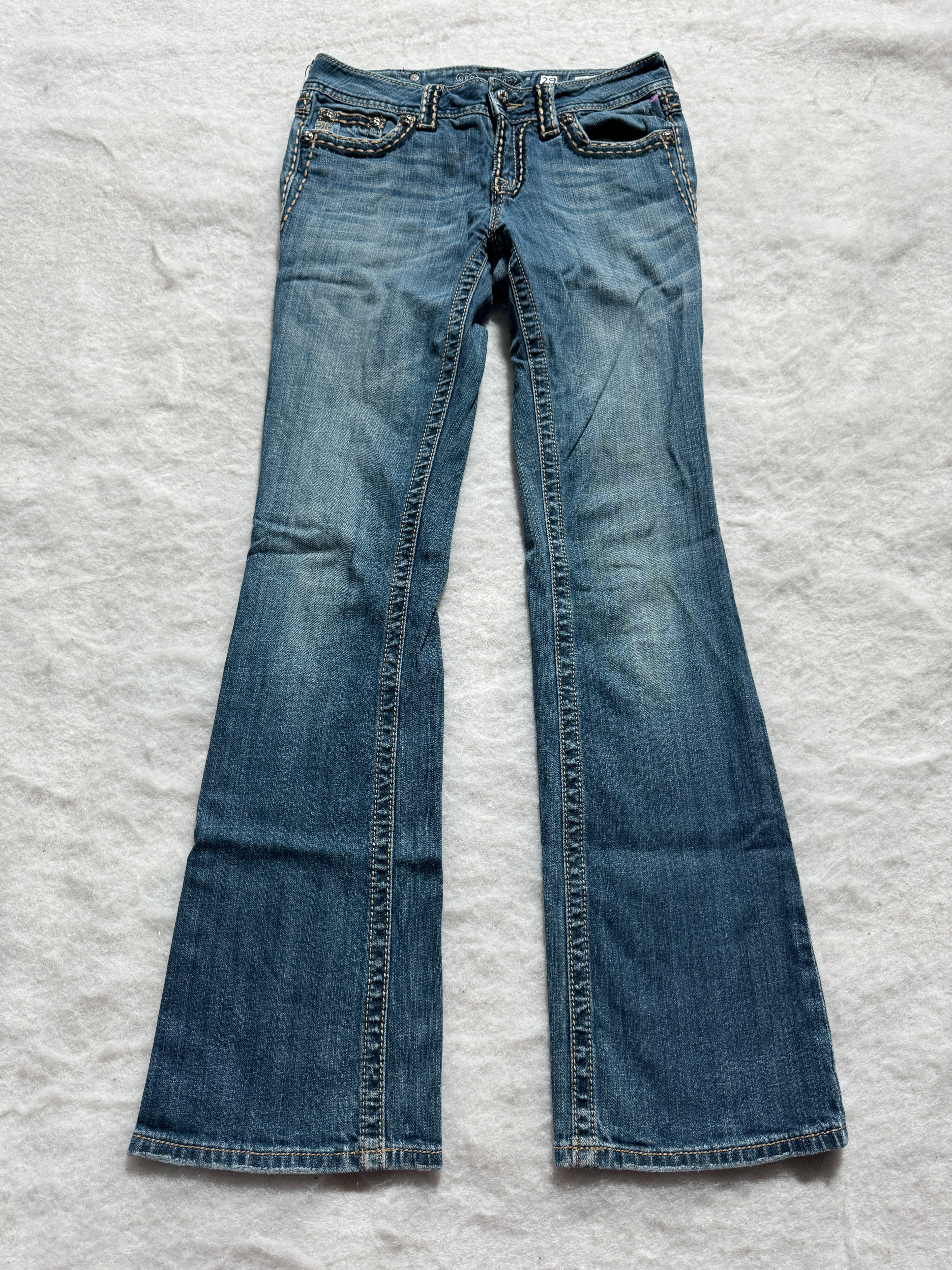 Miss Me Boot Cut Low Waist Jeans 29