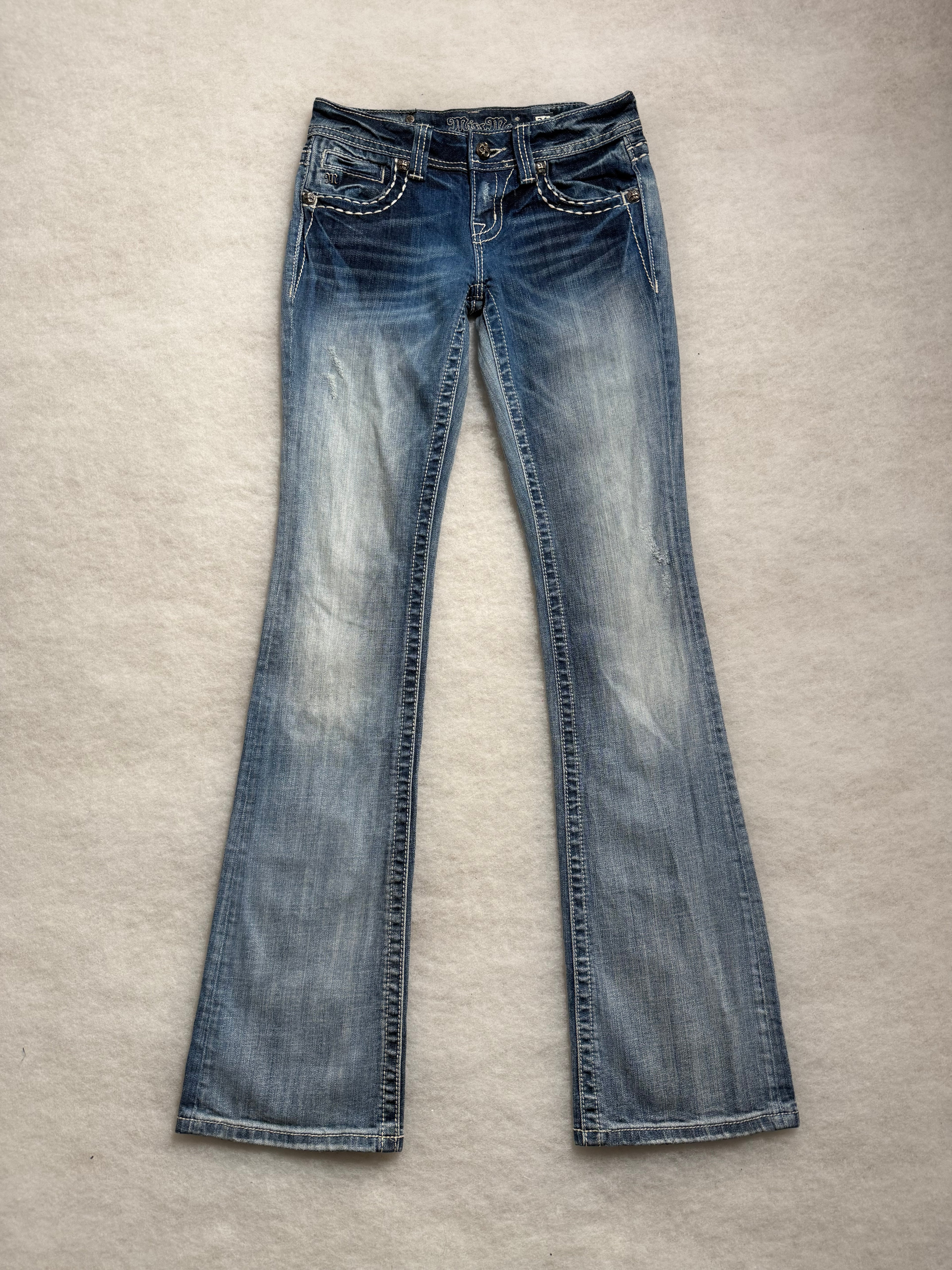 Miss Me Boot Cut Low Waist Jeans 26