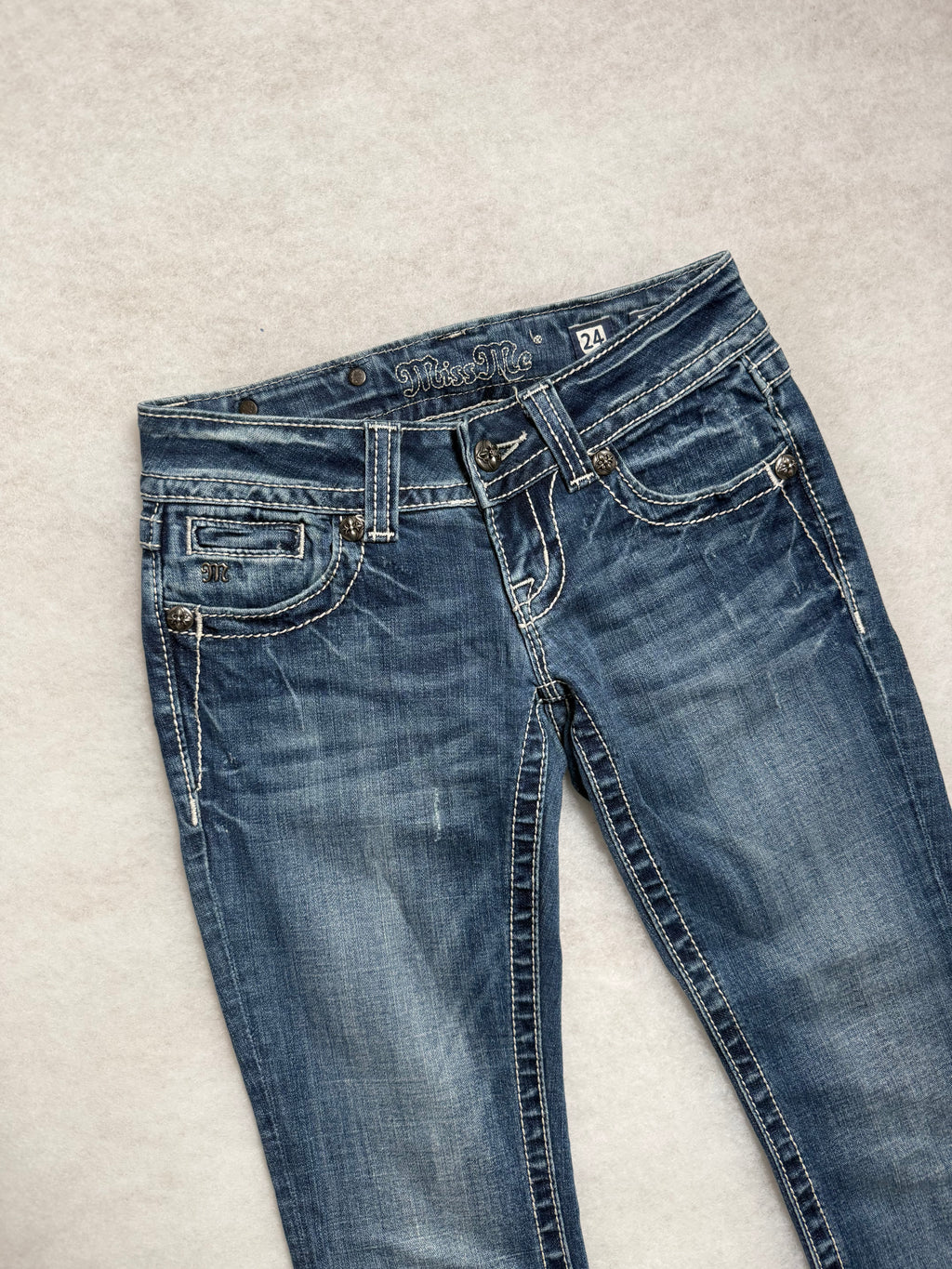Miss Me Boot Cut Low Waist Jeans 24