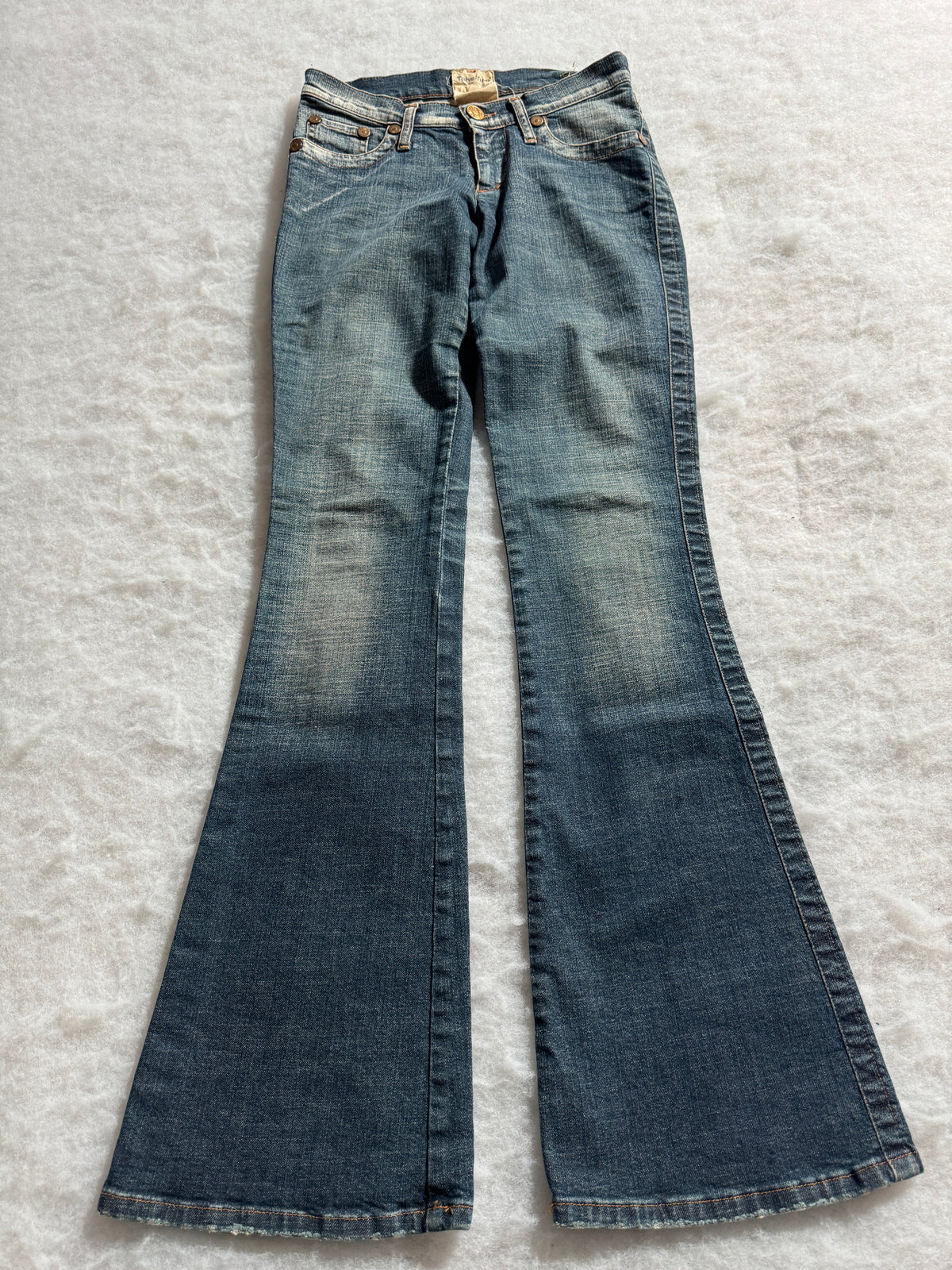 Boot Cut Low Waist Jeans Blau, Foto 1 von 4