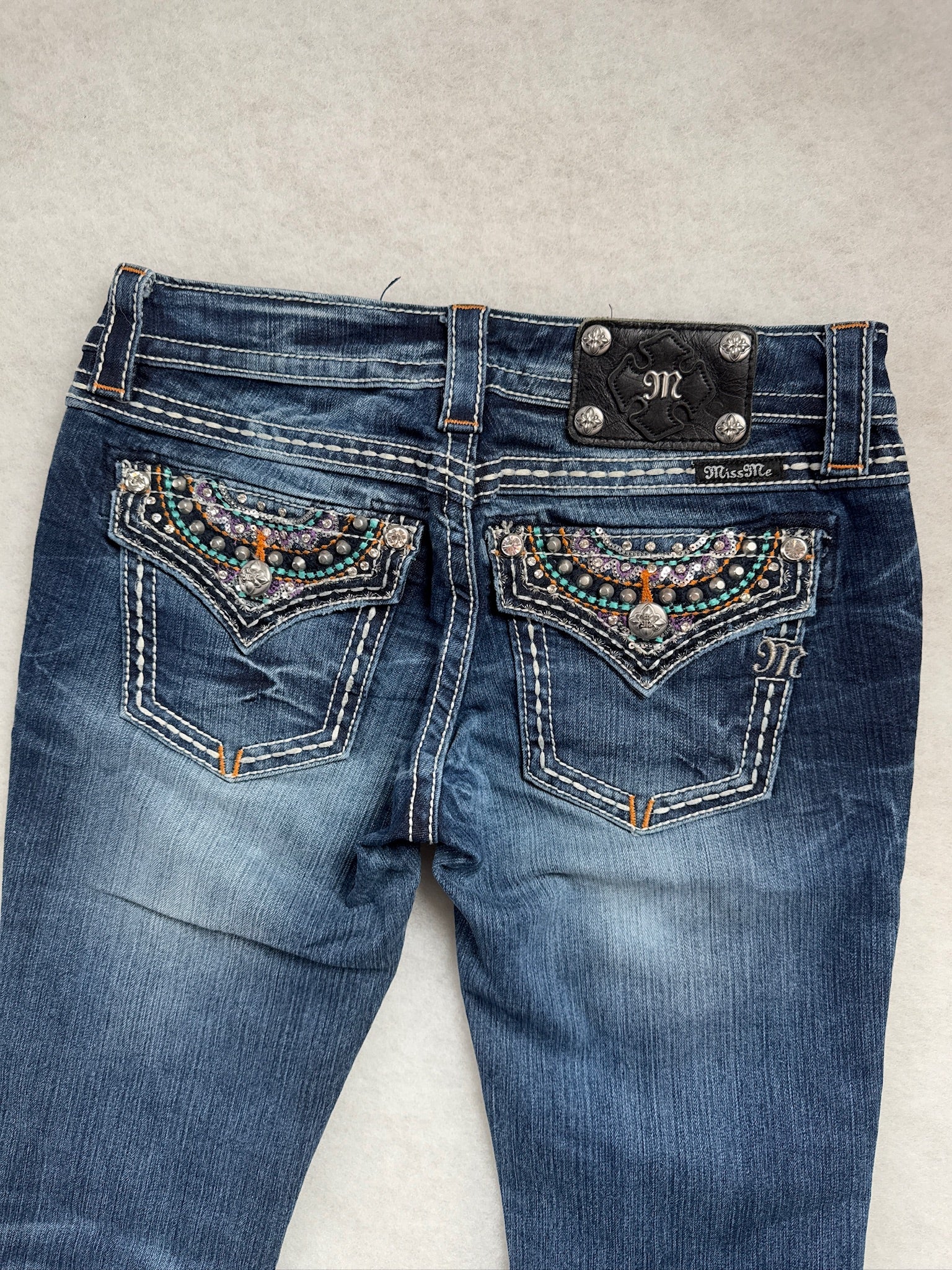 Miss Me Boot Cut Low Waist Jeans 27