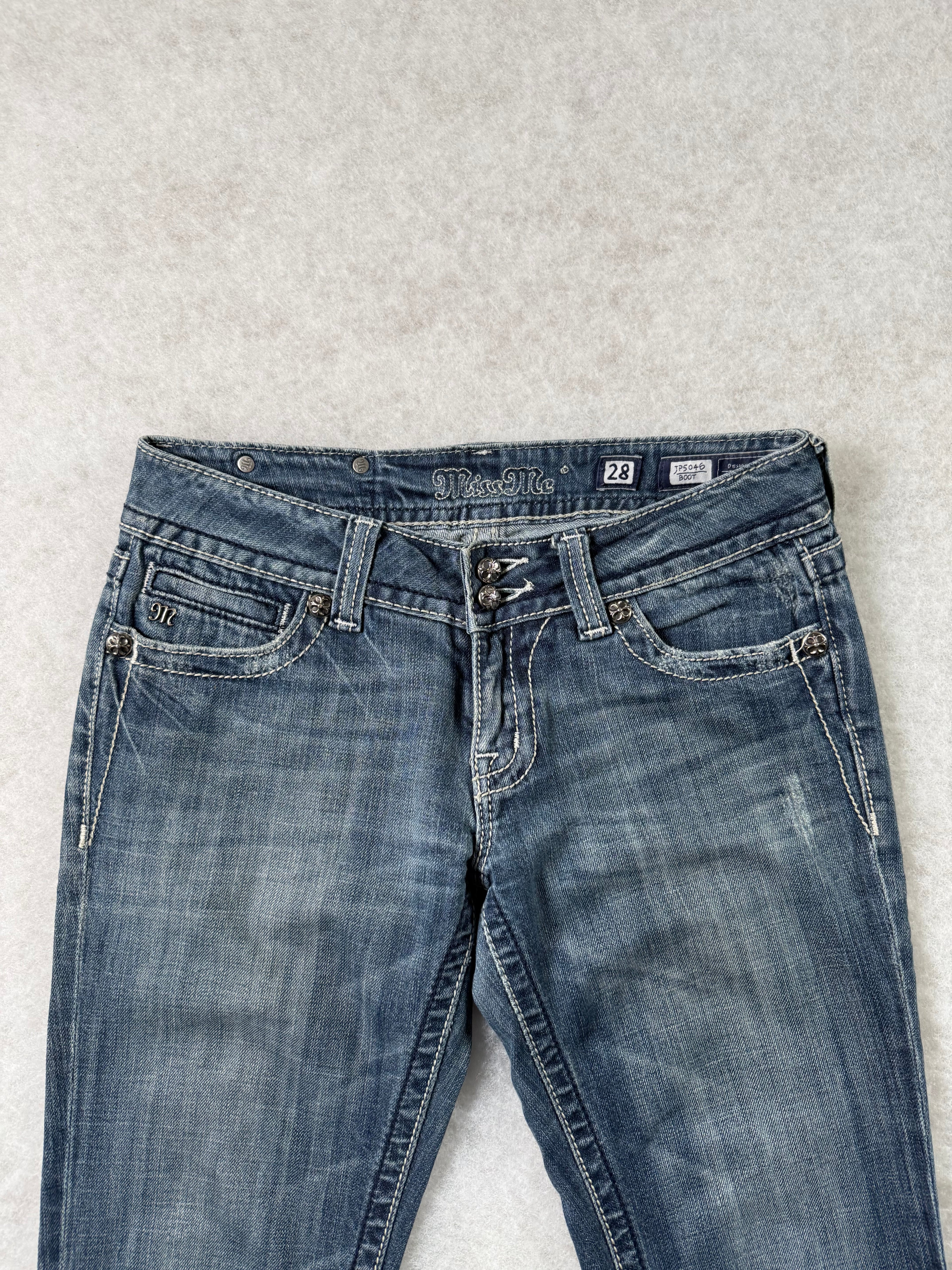 Miss Me Boot Cut Low Waist Jeans 28
