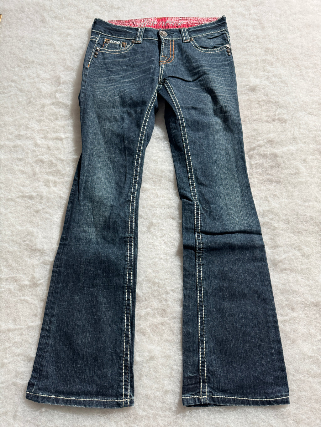 Boot Cut Low Waist Jeans Blau, Foto 1 von 4