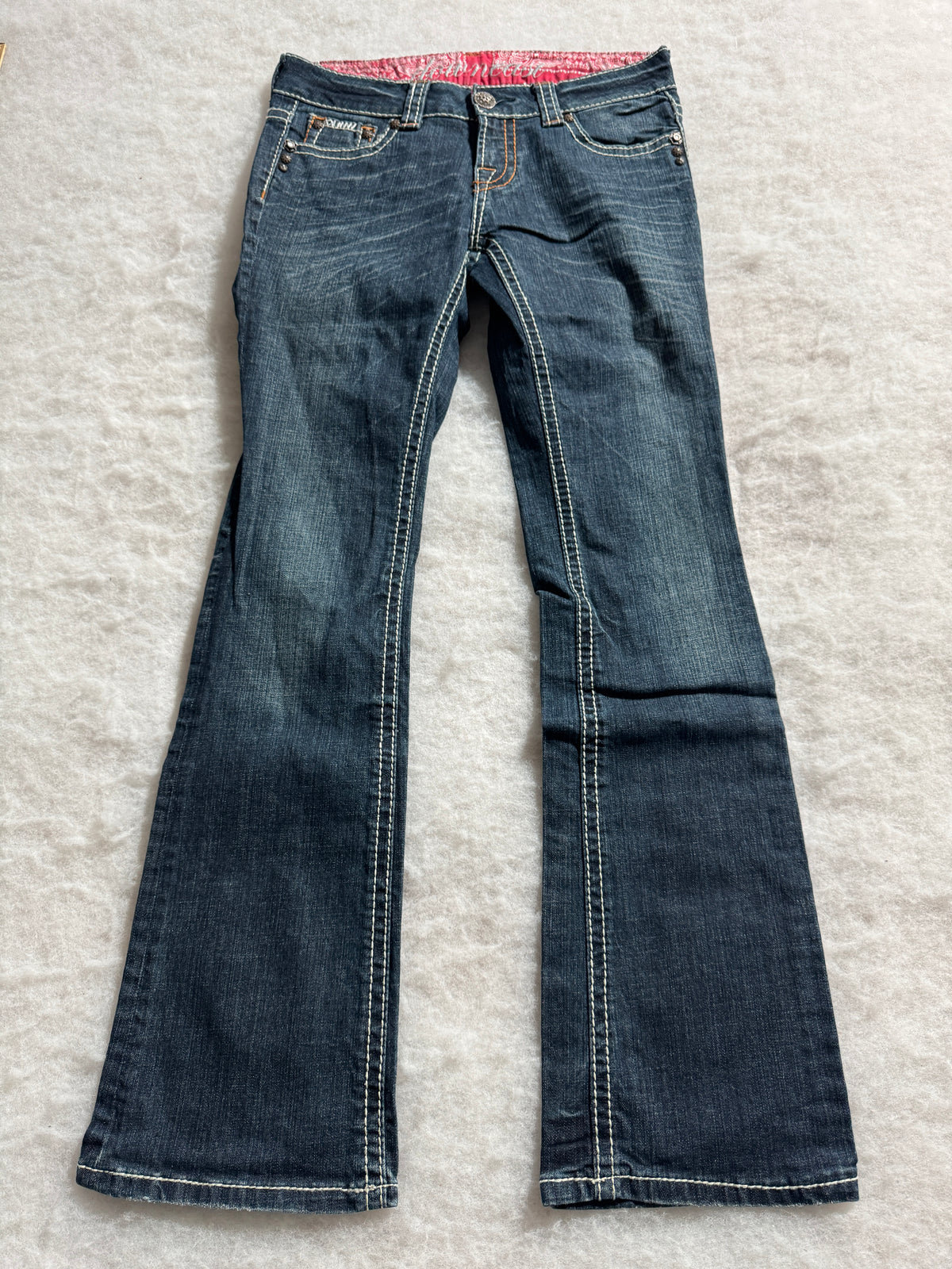 Boot Cut Low Waist Jeans Blau, Foto 1 von 4