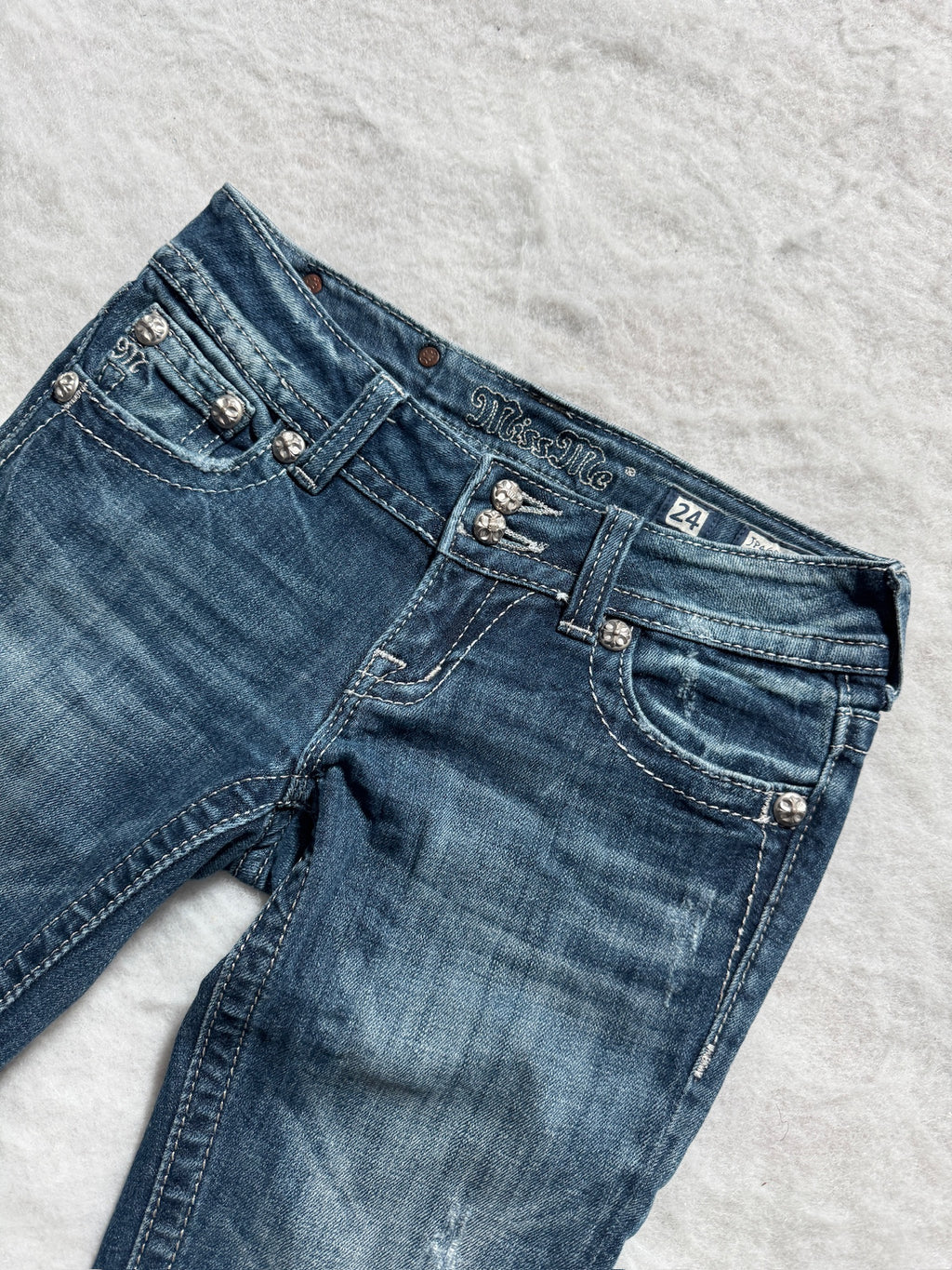 Miss Me Boot Cut Low Waist Jeans 24