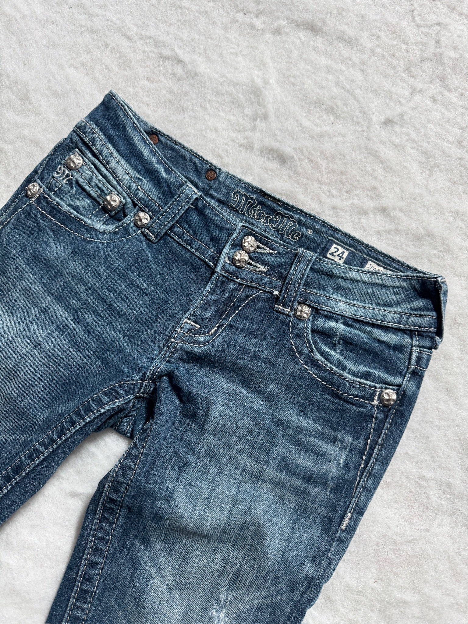 Miss Me Boot Cut Low Waist Jeans 24