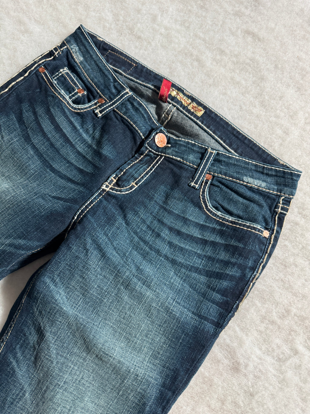 Boot Cut Low Waist Jeans Blau, Foto 4 von 4