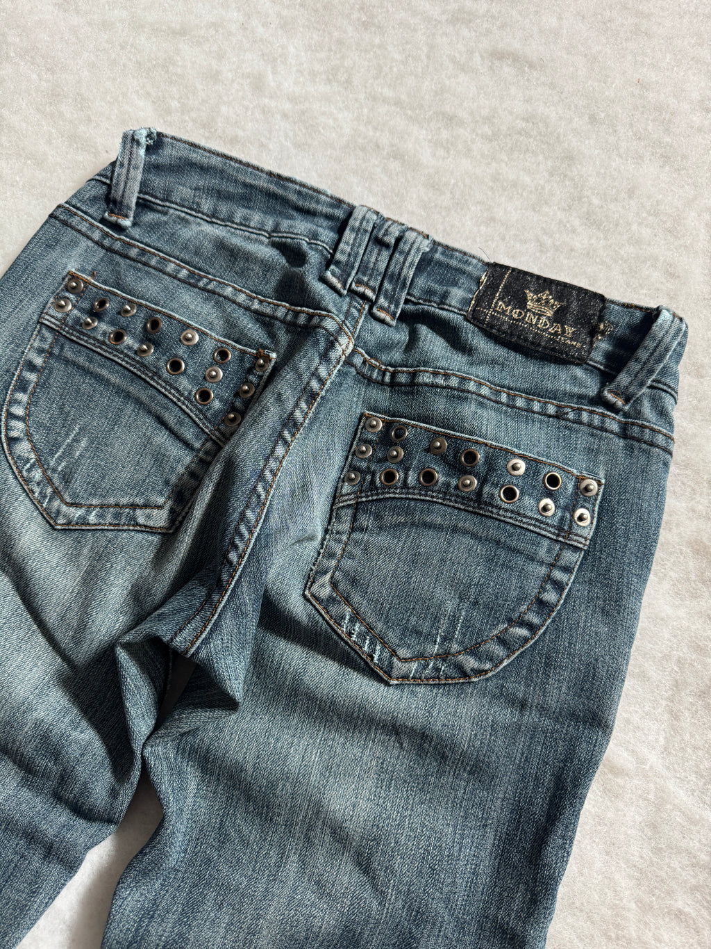 Boot Cut Low Waist Jeans Blau, Foto 3 von 4