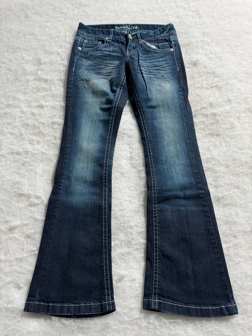 Boot Cut Low Waist Jeans Blau, Foto 1 von 4