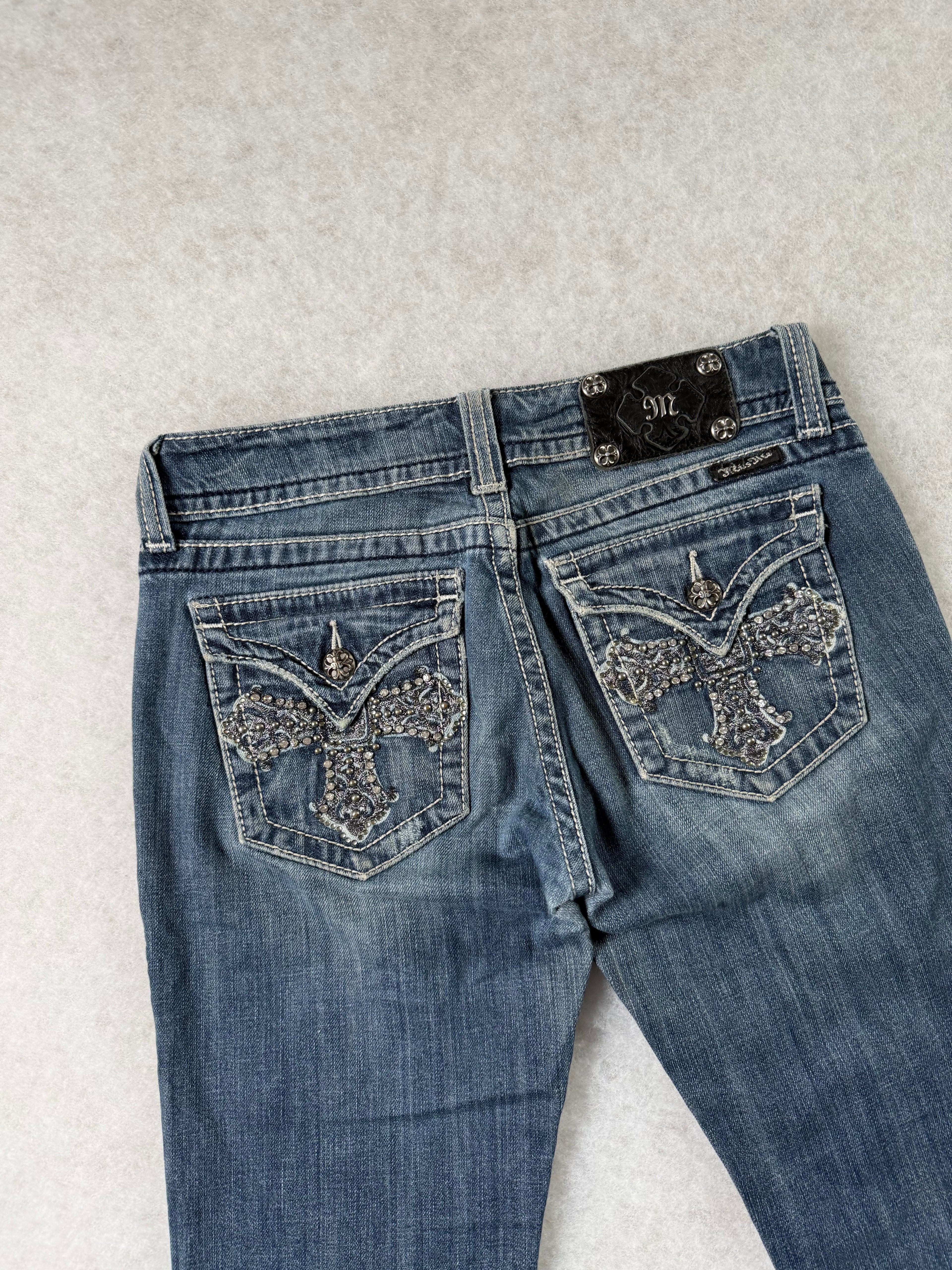 Miss Me Boot Cut Low Waist Jeans 28