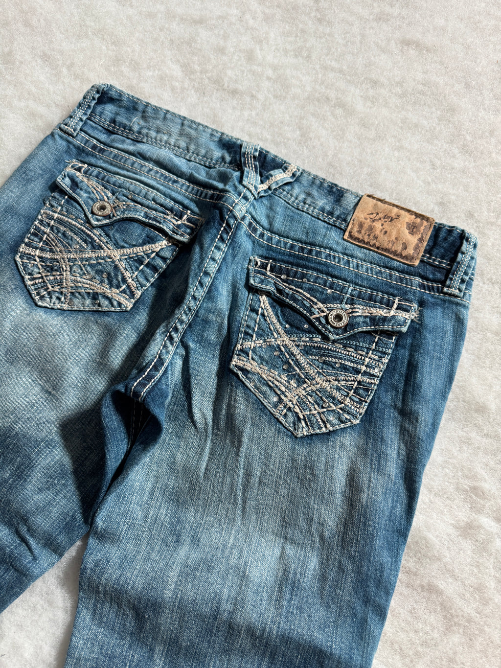 Boot Cut Low Waist Jeans Blau, Foto 3 von 4