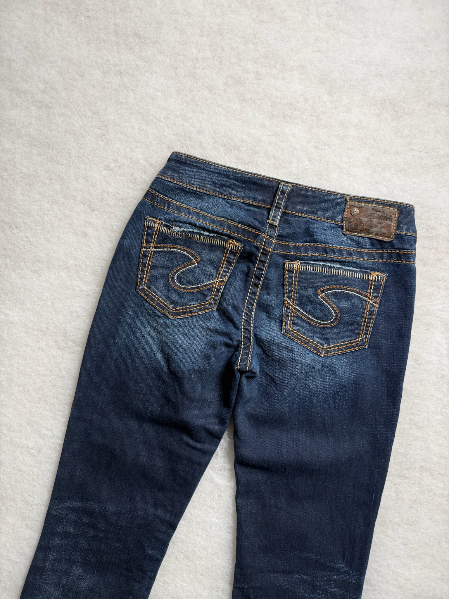 Silver Boot Cut Low Waist Jeans 26