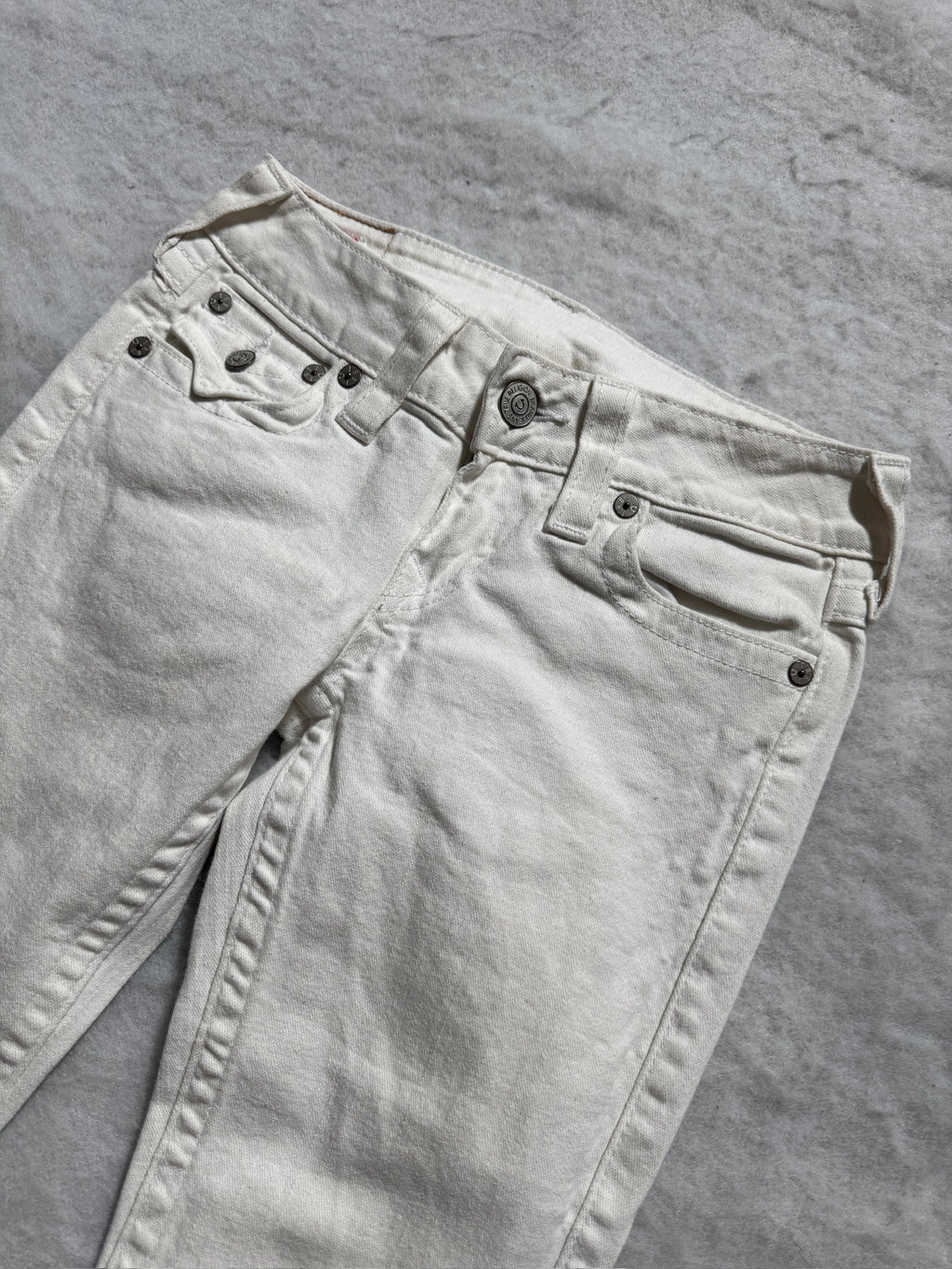True Religion Boot Cut Low Waist Jeans Weiß, Foto 4 von 4