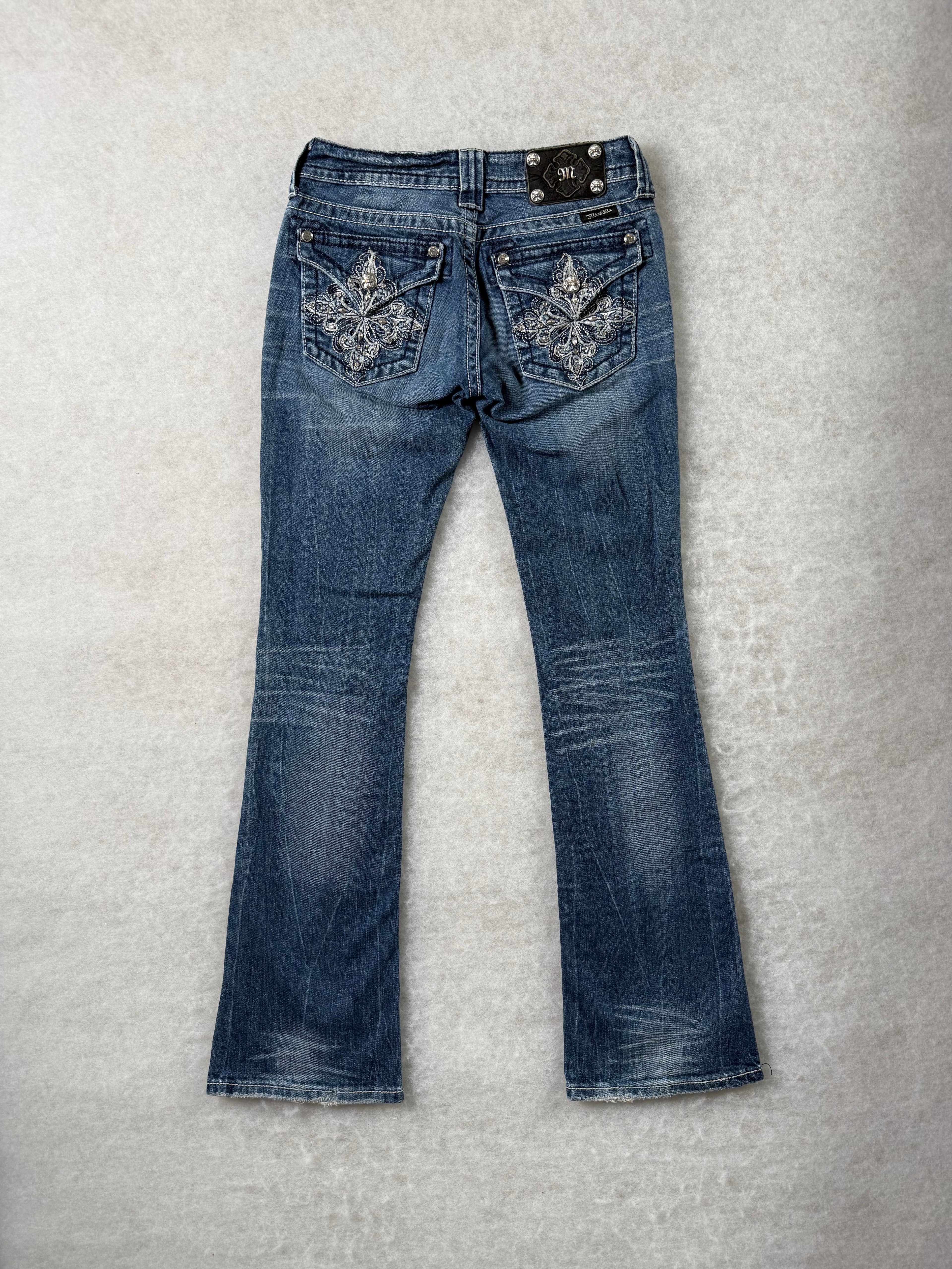 Miss Me Boot Cut Low Waist Jeans 26