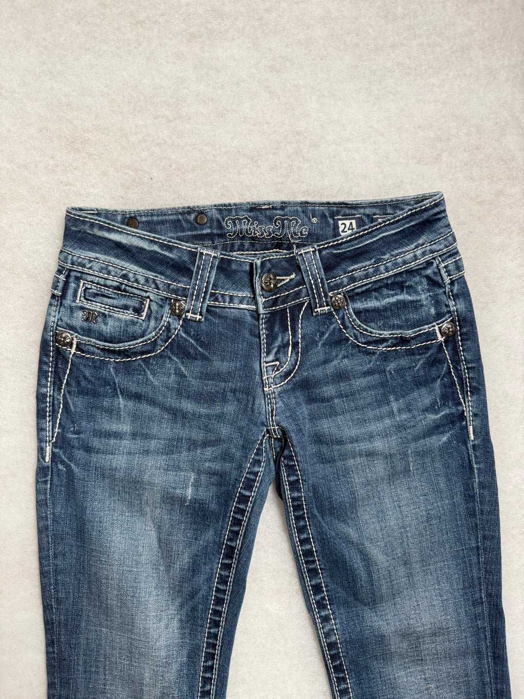 Miss Me Boot Cut Low Waist Jeans 24