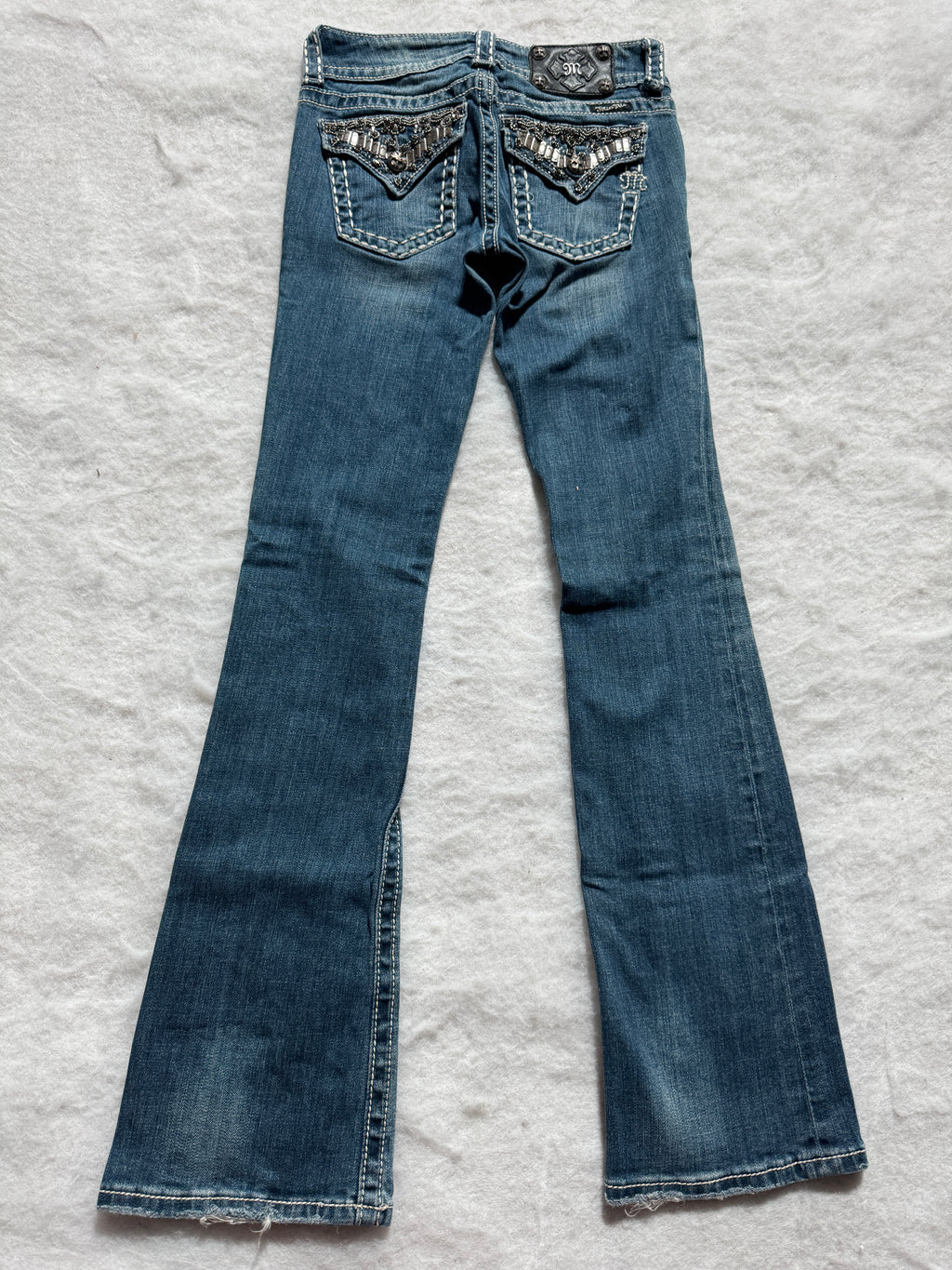 Miss Me Boot Cut Low Waist Jeans 26
