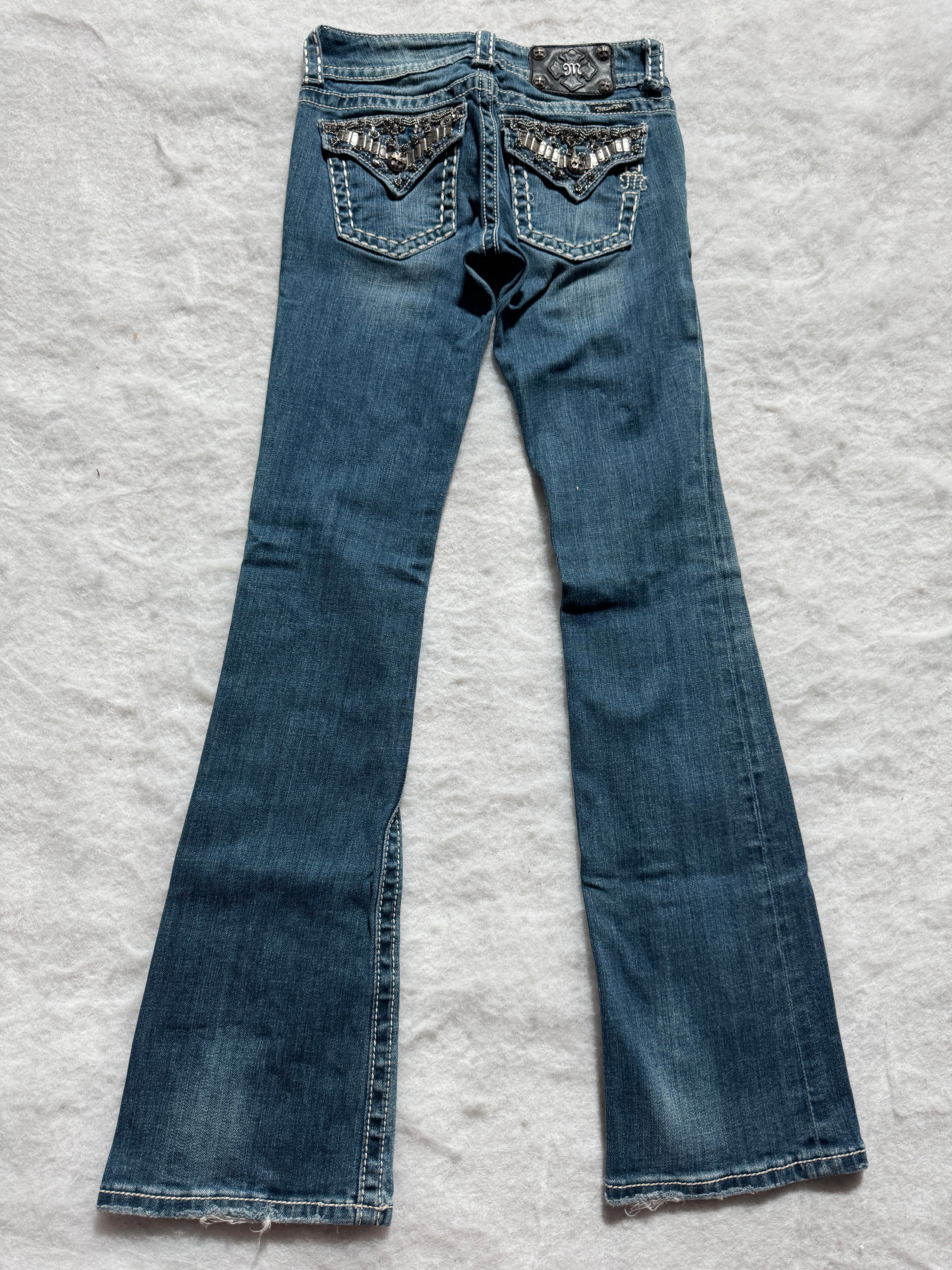 Miss Me Boot Cut Low Waist Jeans 26