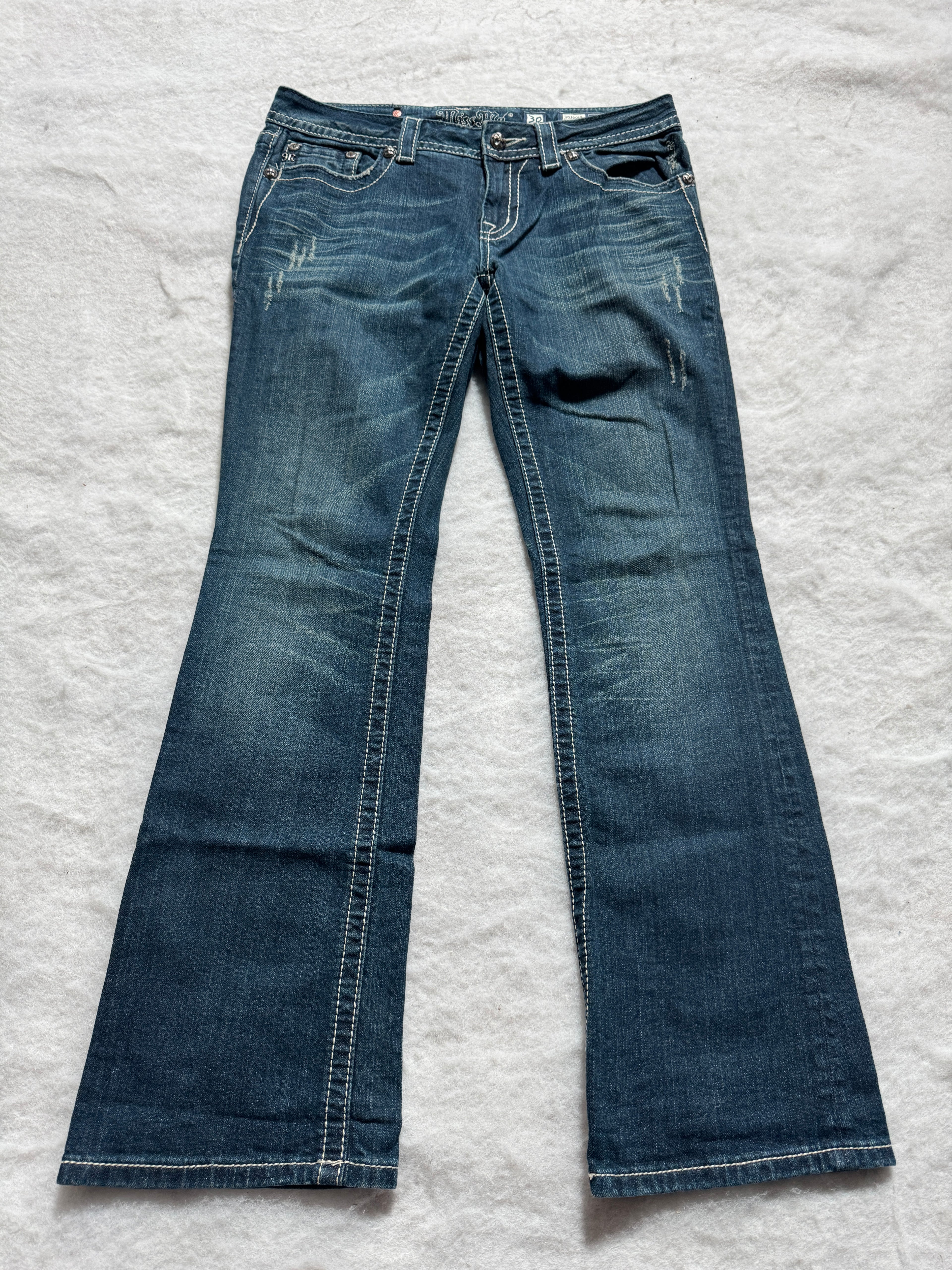 Miss Me Boot Cut Low Waist Jeans 30