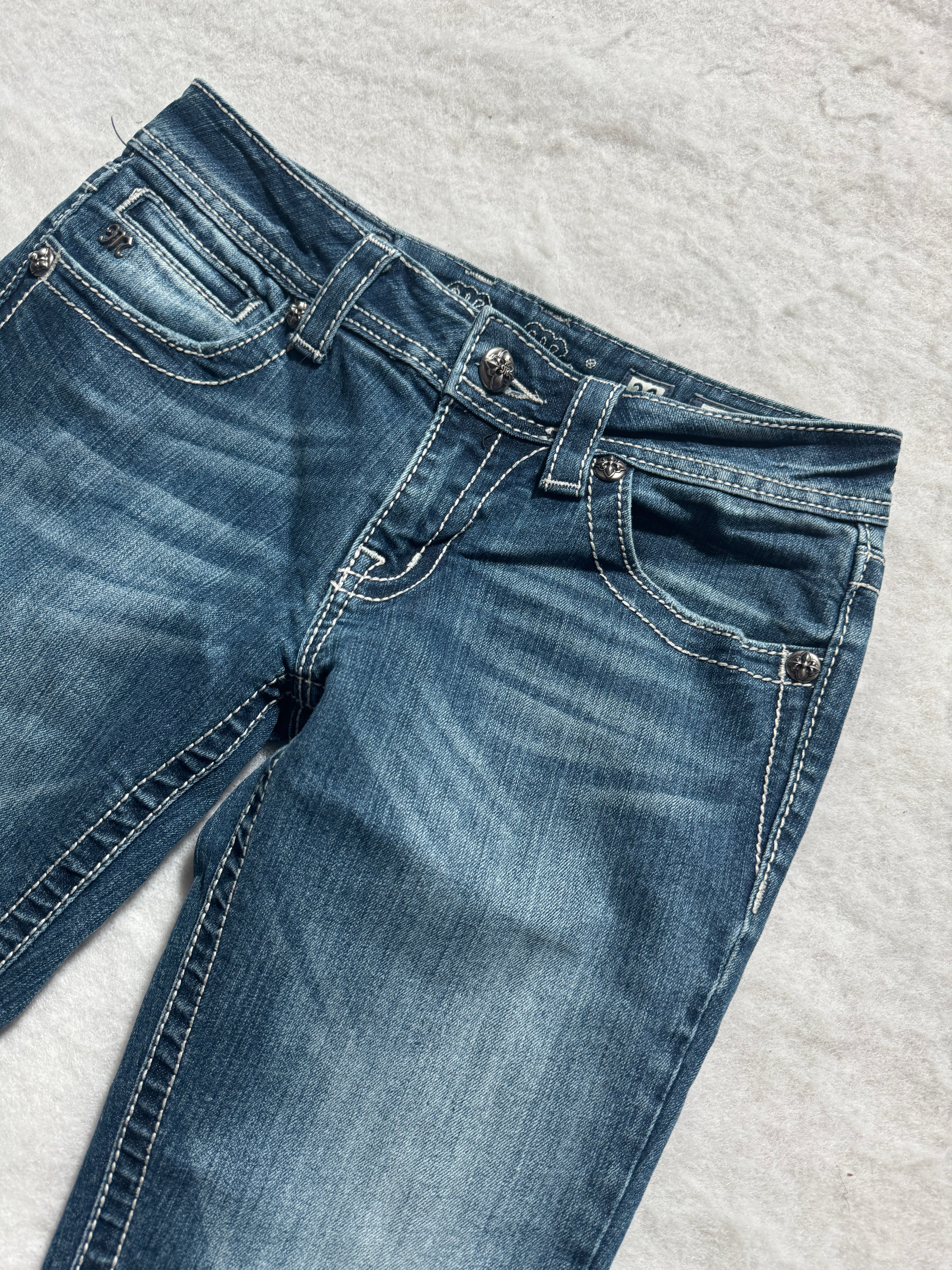 Miss Me Boot Cut Low Waist Jeans 28