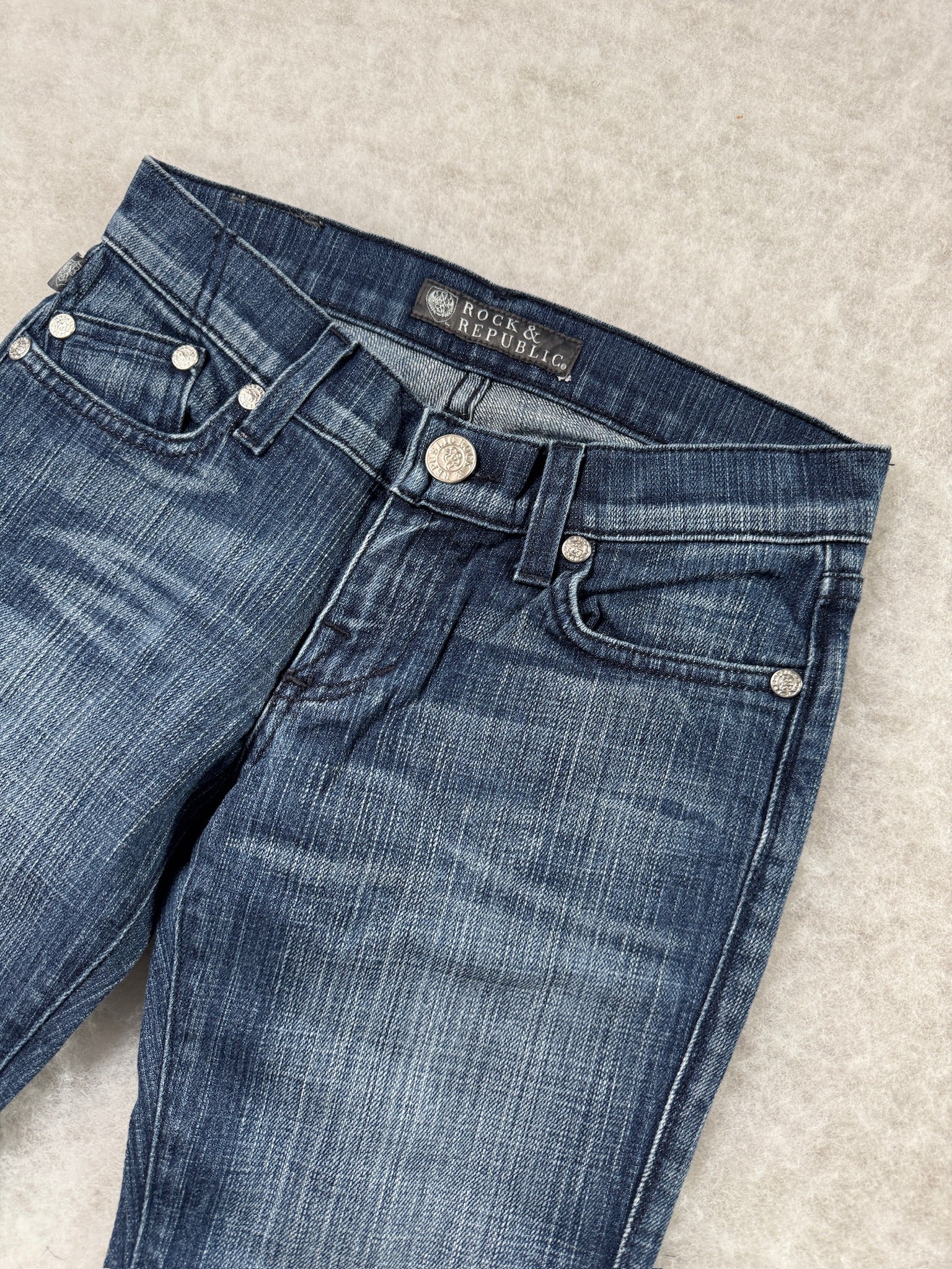 Rock & Republic Boot Cut Low Waist Jeans 24