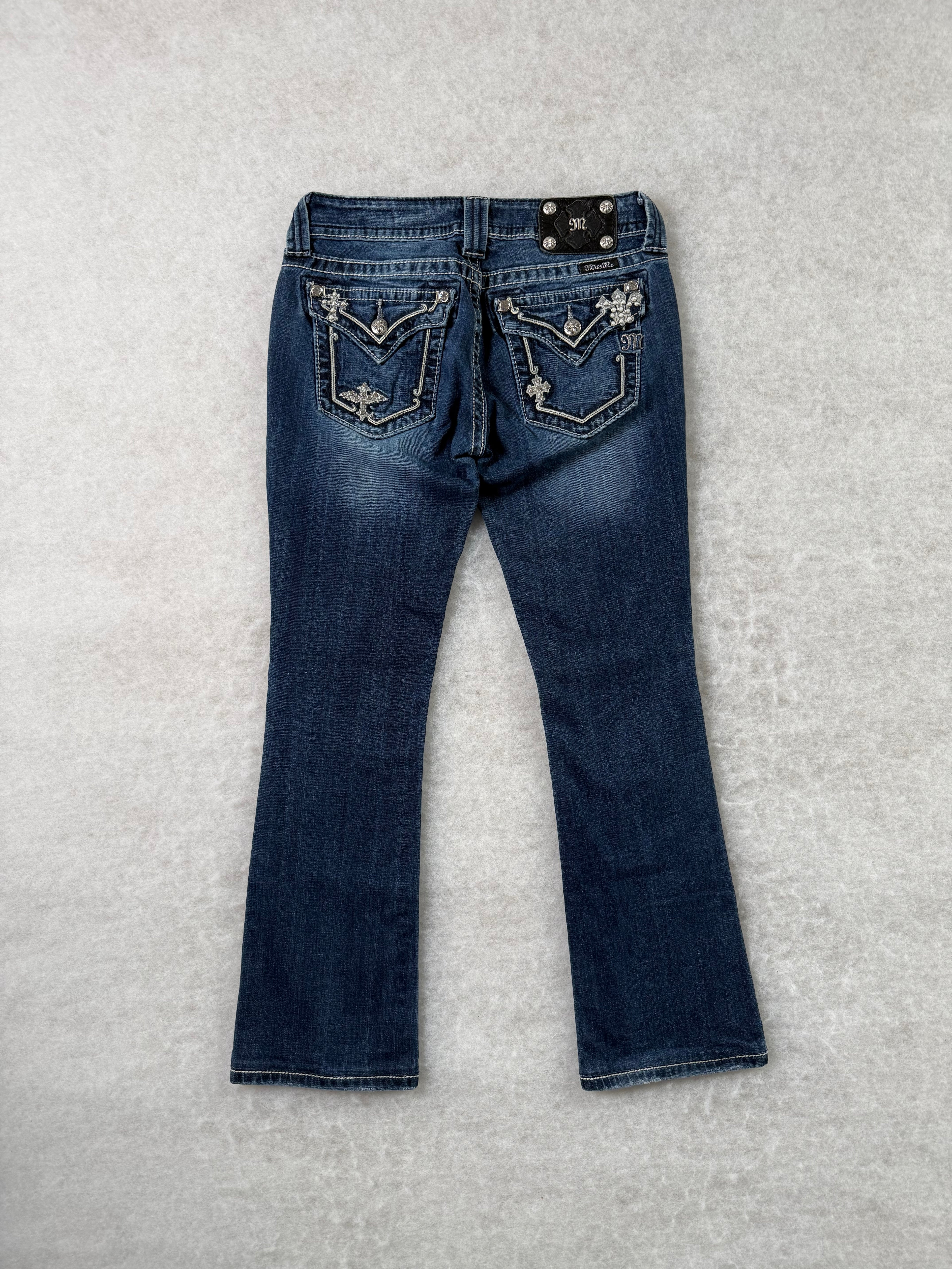 Miss Me Boot Cut Low Waist Jeans 28